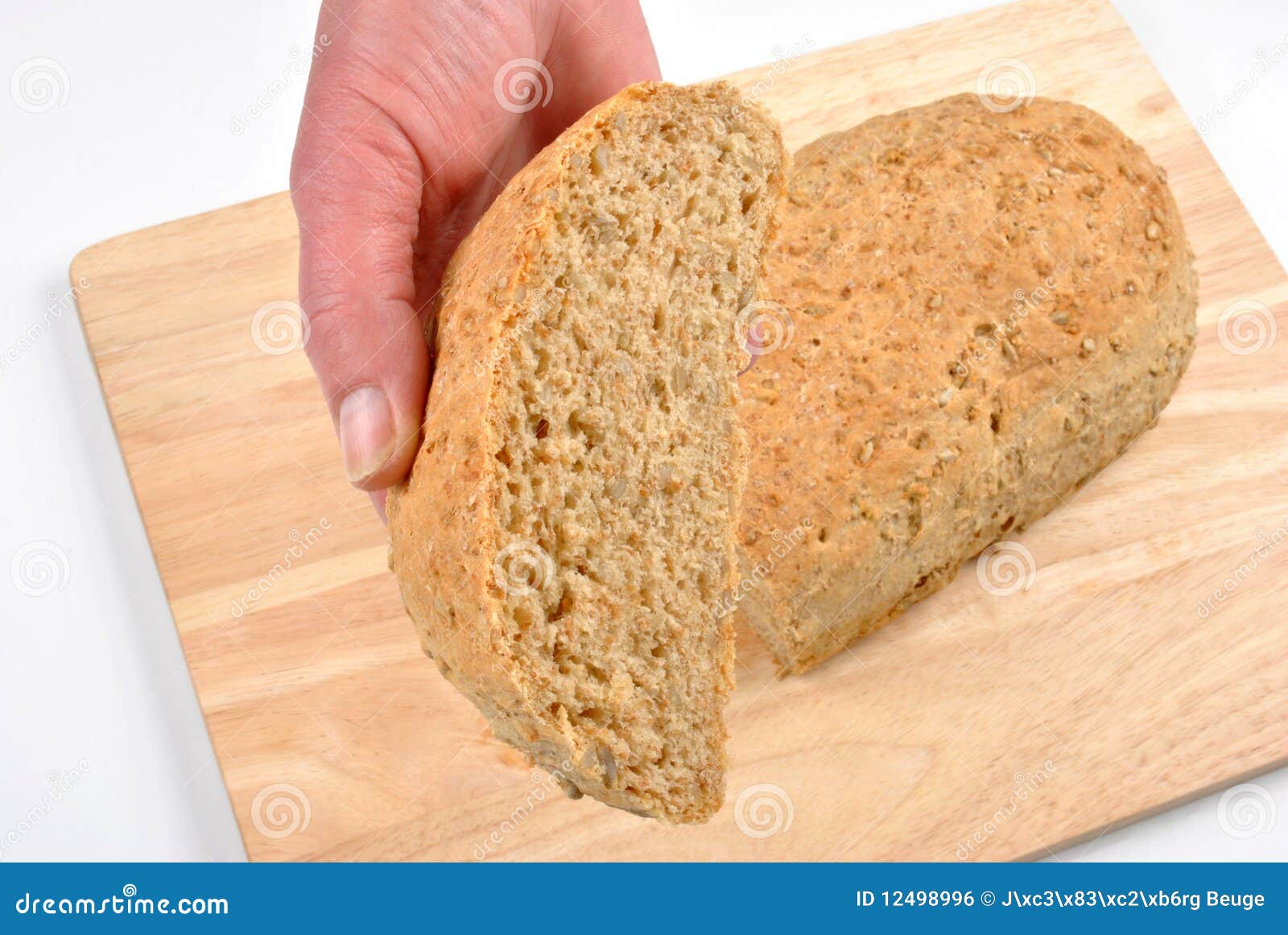 Hold One Baked Home Made Bread Stock Photo Image of baked, healthy 12498996