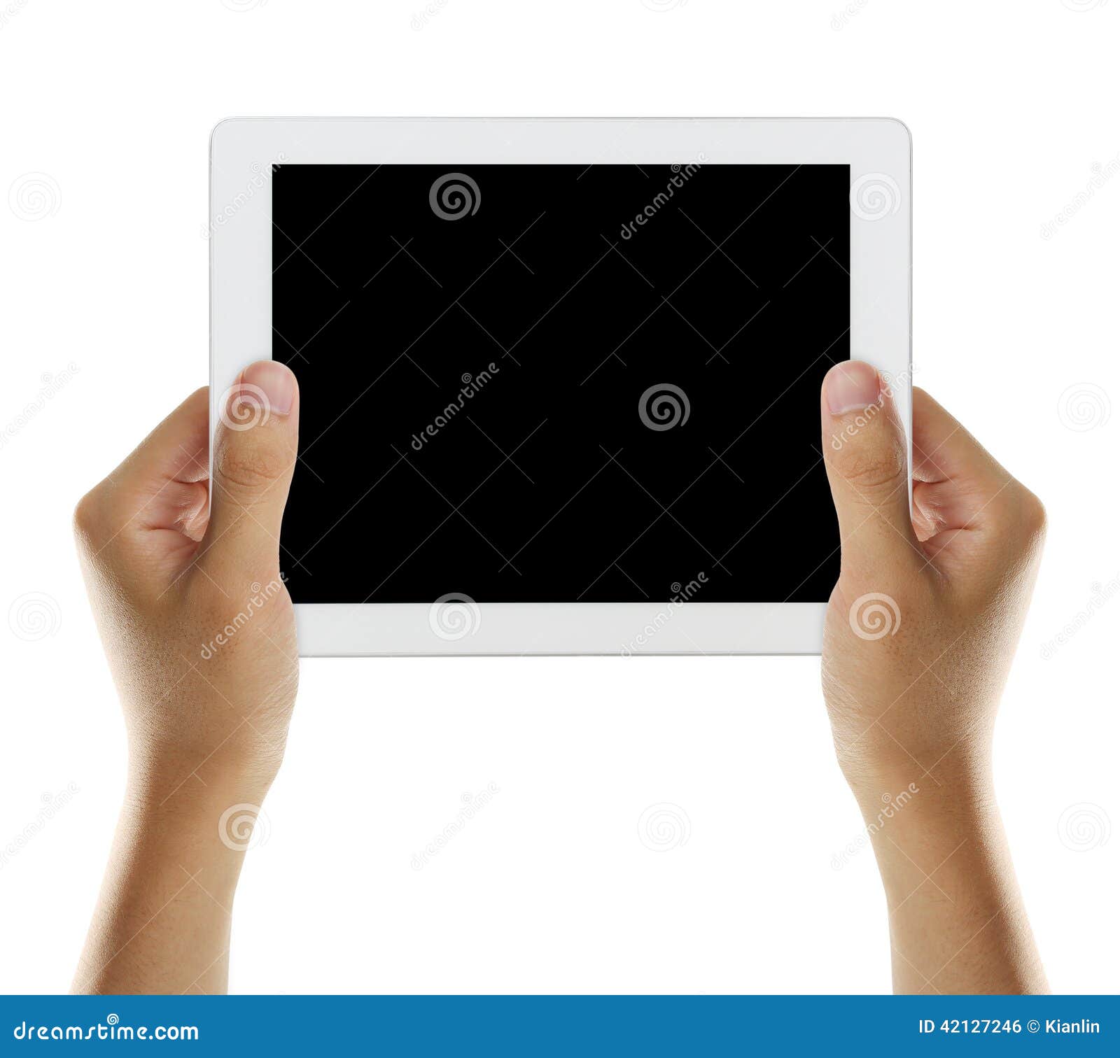 Hold Tablet with Black Screen 2 Stock Photo Image of businessman