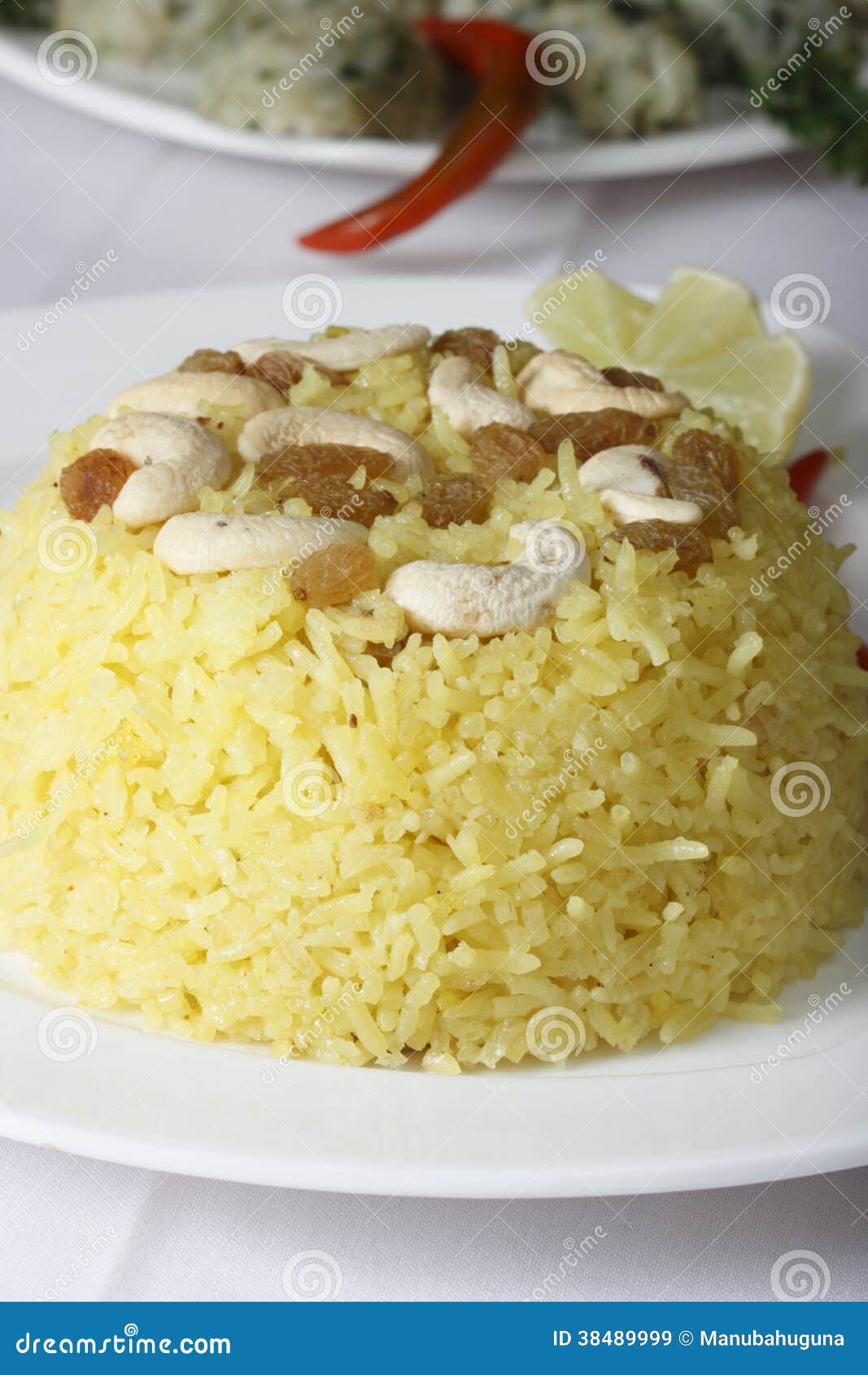 Holde Bhaat - a Yellow Rice Dish from India Stock Image - Image of