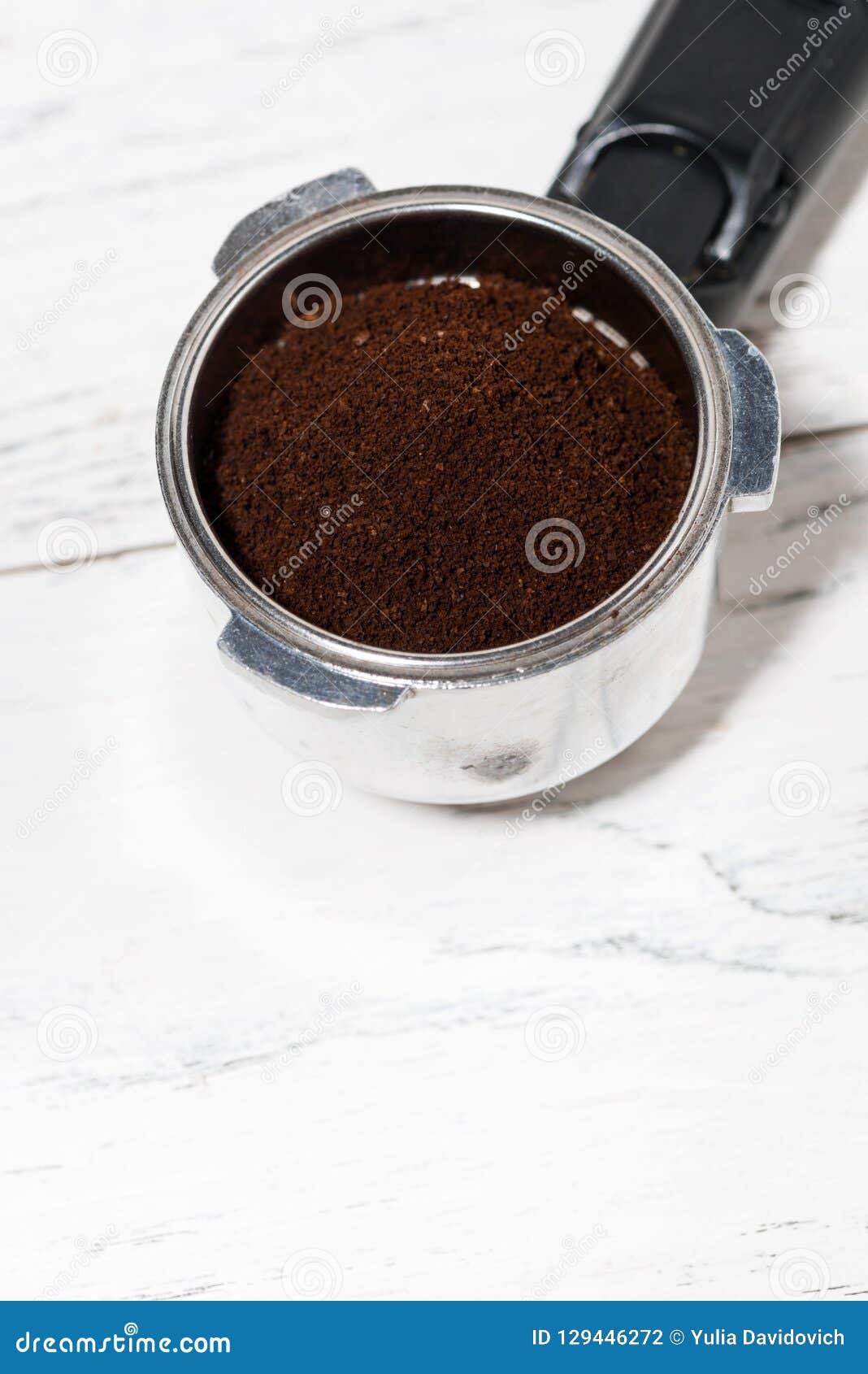 Holder With Ground Coffee For Coffee Machine, Vertical Top