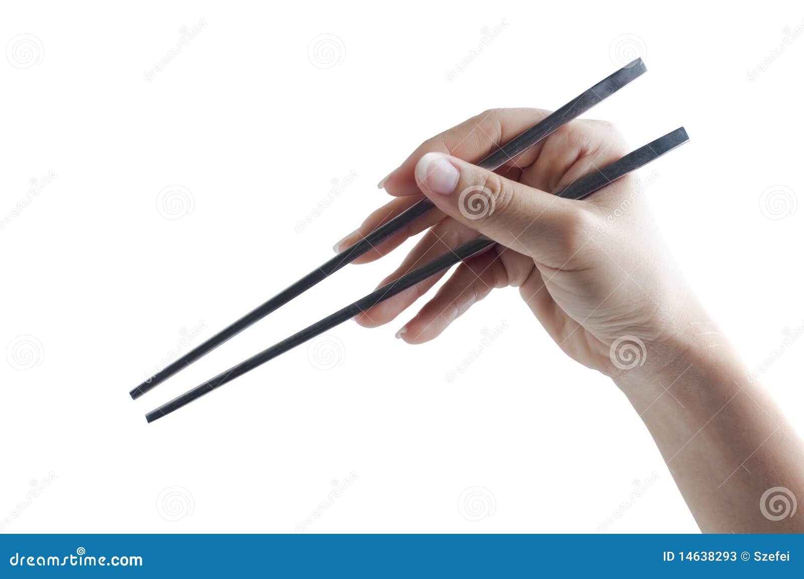 Holding Chopsticks stock image. Image of asian, isolated 14638293