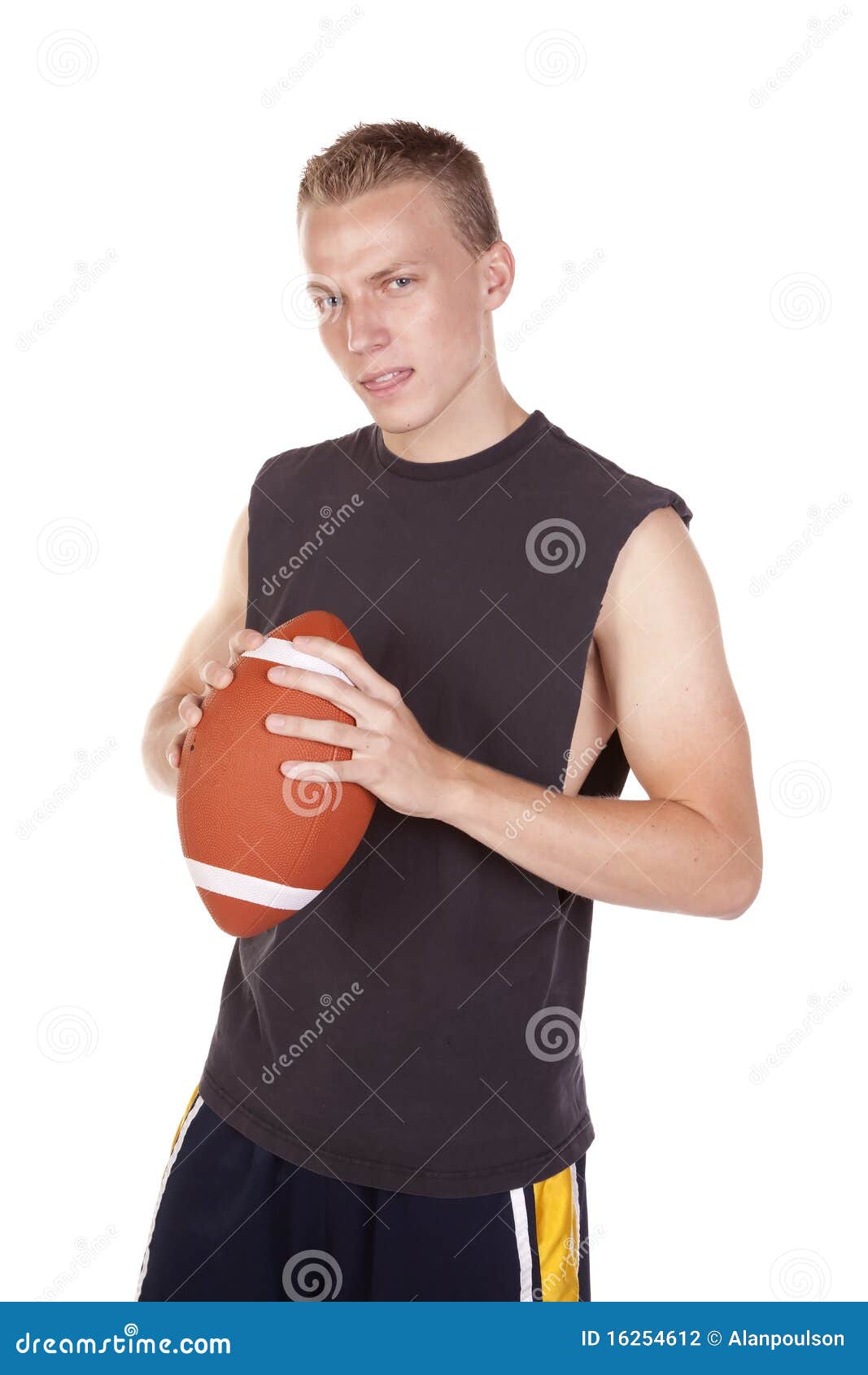 Holding football stock photo. Image of model, energy 16254612
