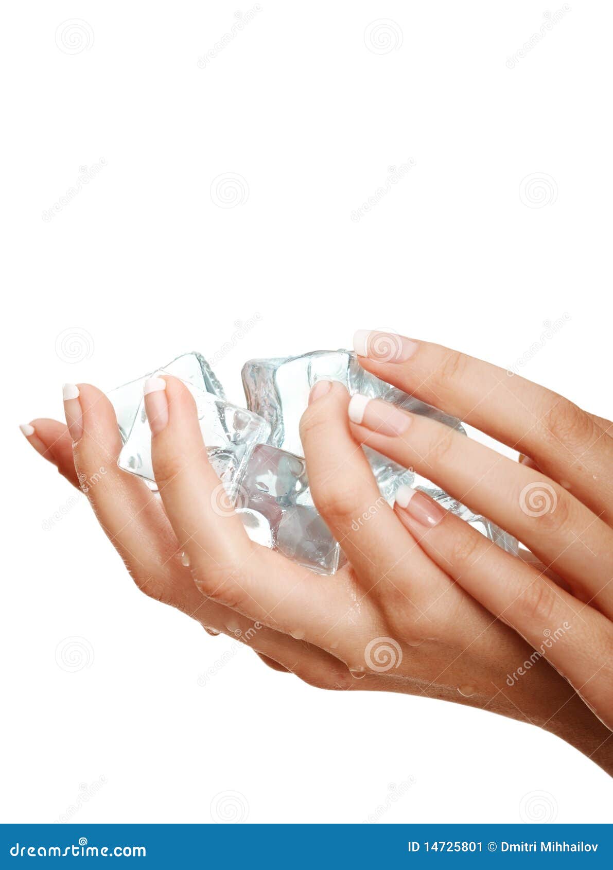 ice cube melting in hand