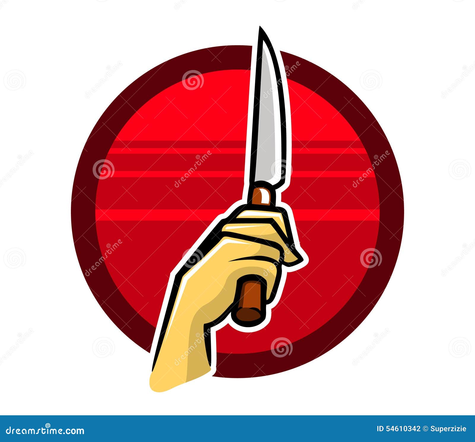 Holding Knife stock vector. Illustration of table, commercial - 54610342