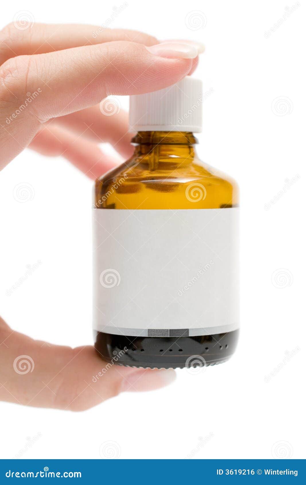 Holding a Medicine Bottle stock photo. Image of background 3619216