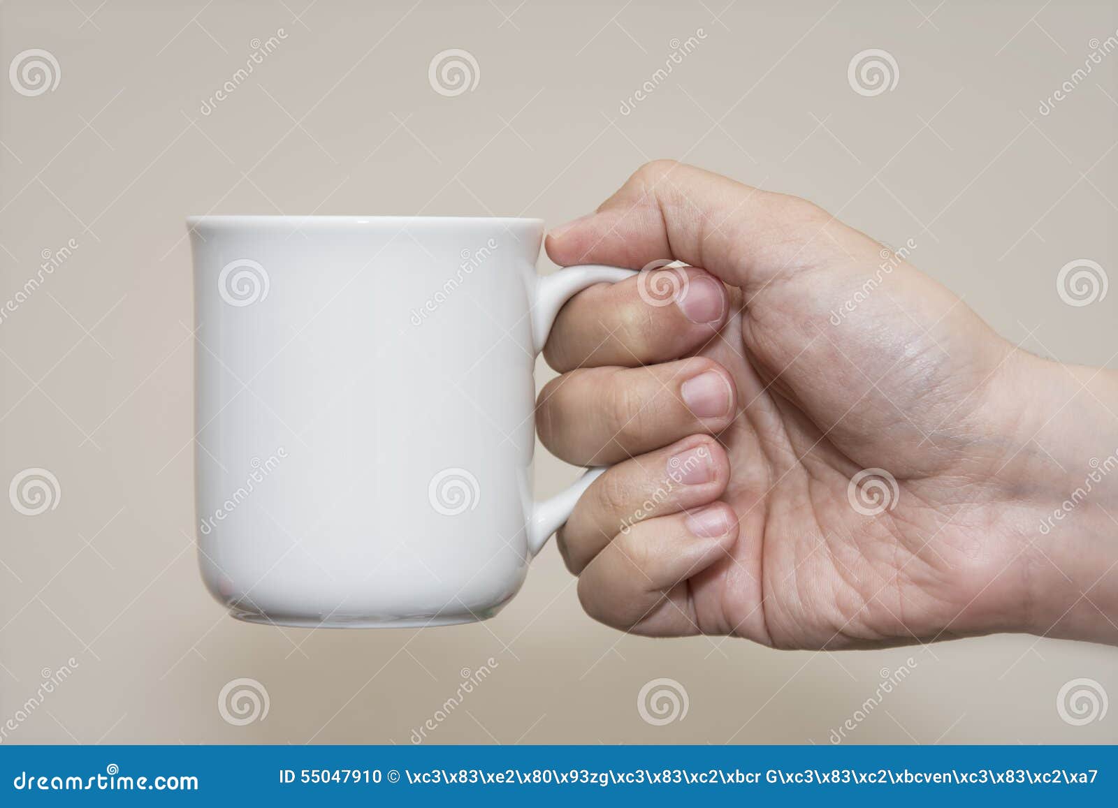 Holding a Mug stock photo. Image of holding, offer, close 55047910