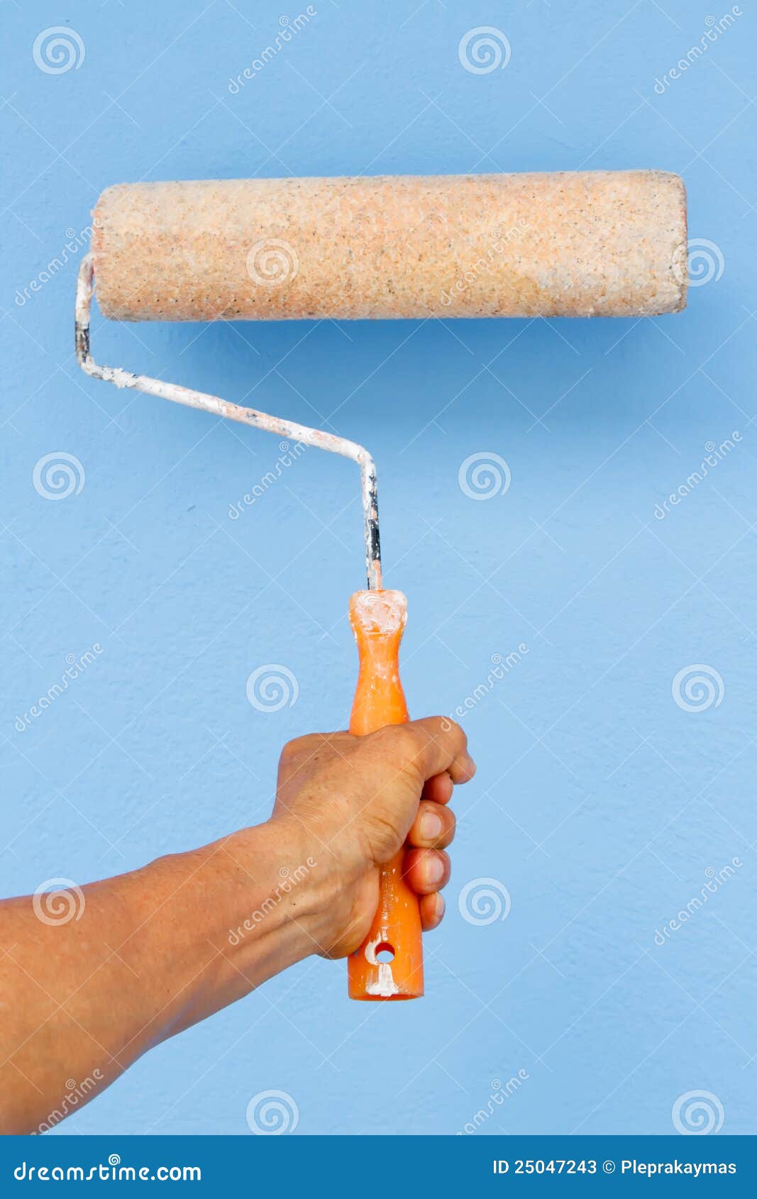 Holding Painting roller stock image. Image of clean, equipment 25047243
