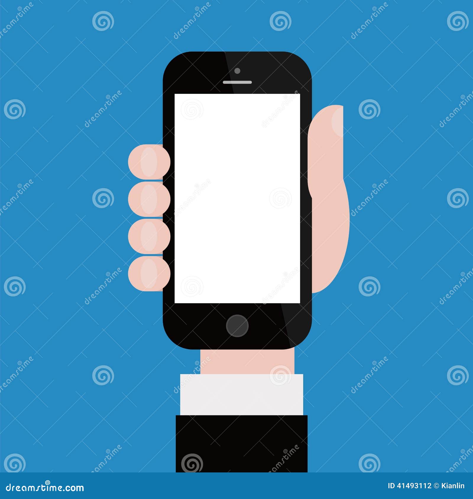 holding up smartphone