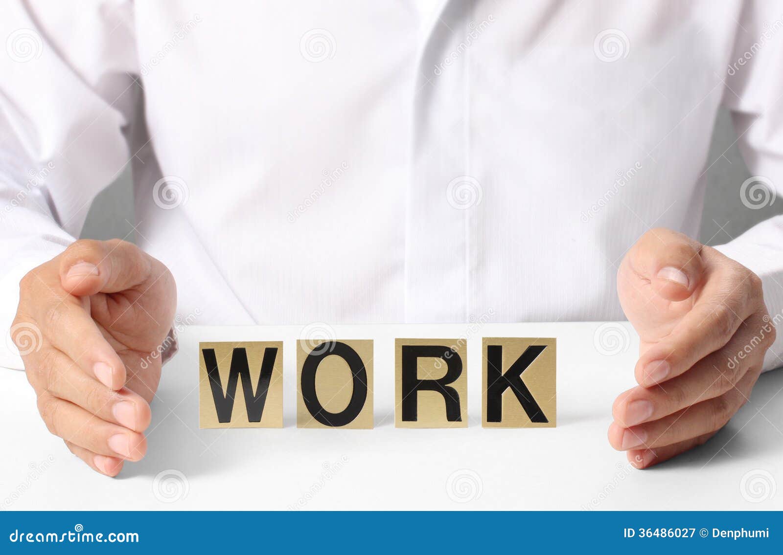 Holding word work stock illustration. Illustration of leadership 36486027