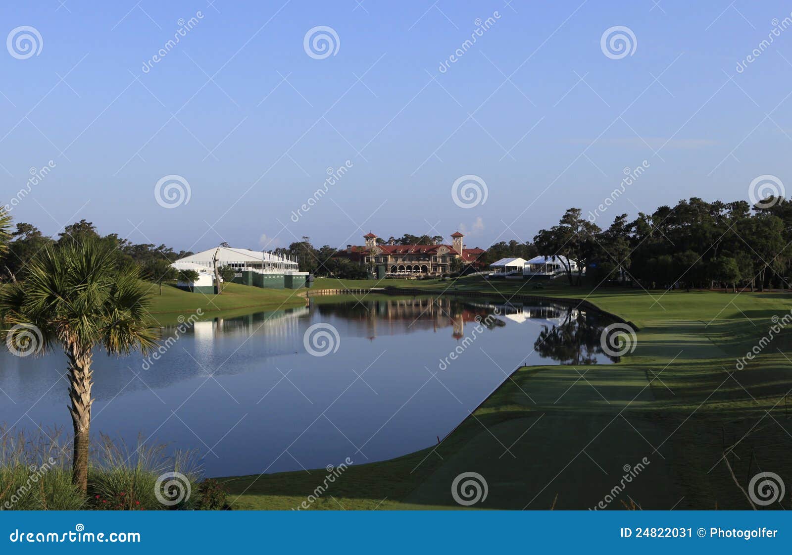 Hole 18, TPC Sawgrass Golf, Ponte Vedra, FL Stock Image Image of golfer, golf 24822031