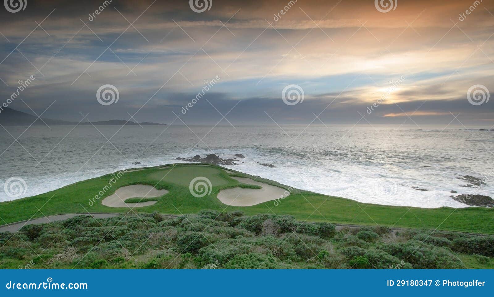 Hole 7, Pebble Beach Golf Links, CA Stock Image - Image of carmel,  monterey: 29180347