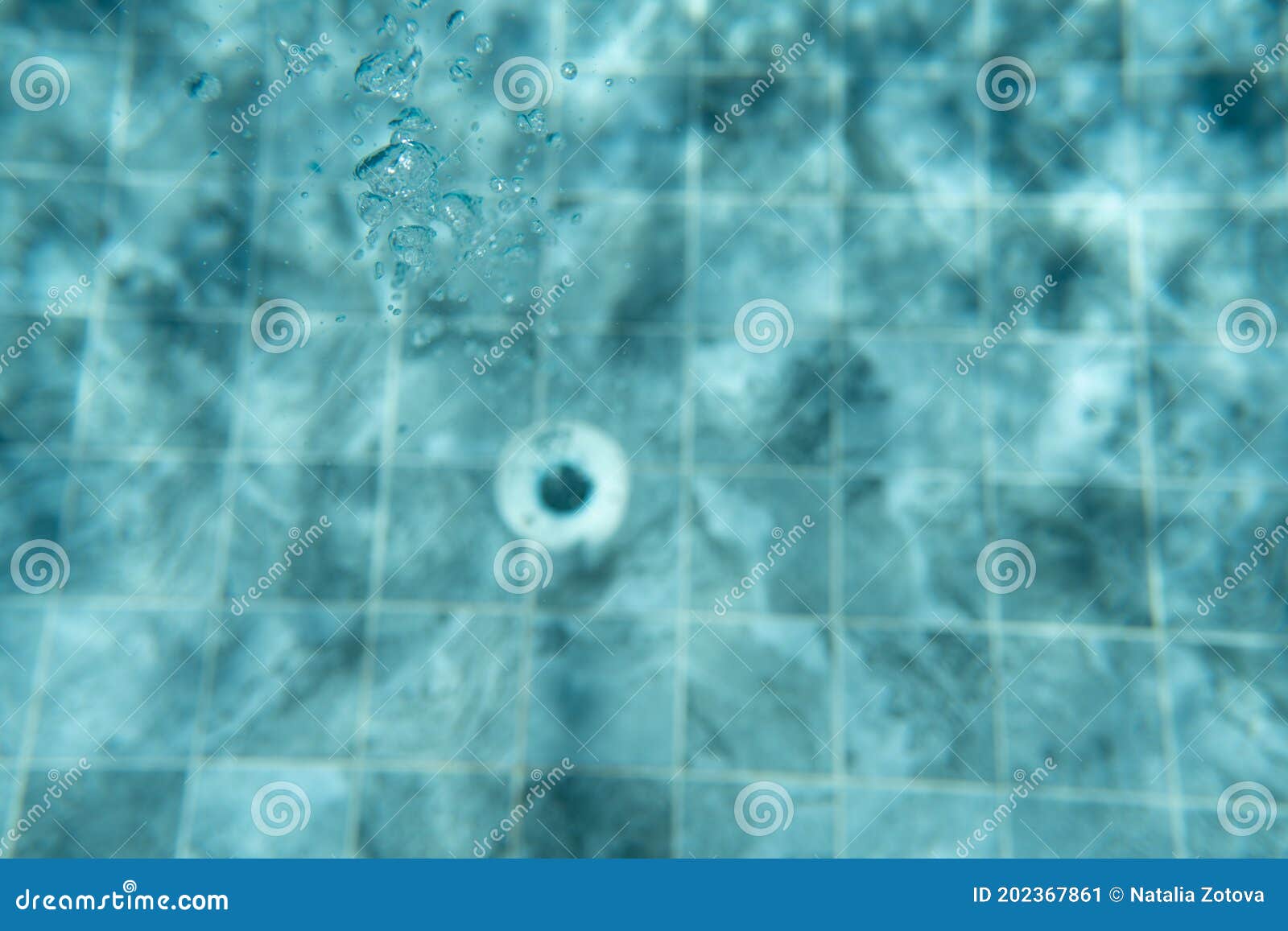 The Hole on the Bottom of the Swimming Pool Stock Image Image of