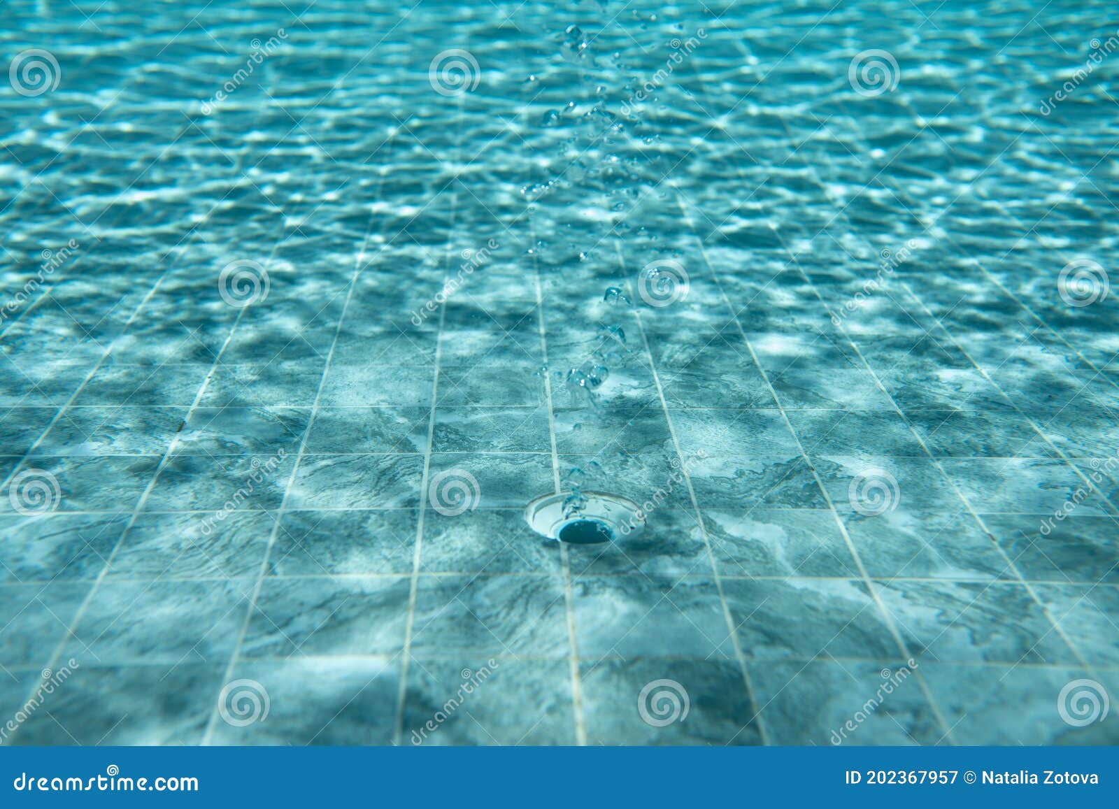 The Hole on the Bottom of the Swimming Pool Stock Image Image of