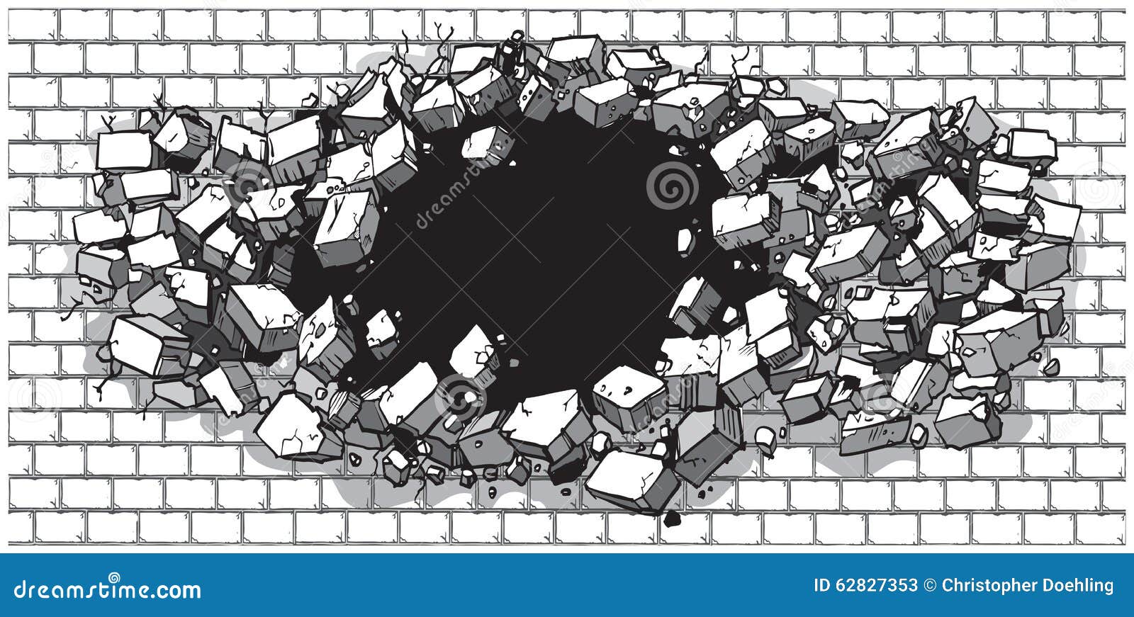 100 Broken Brick Wall Drawing Illustrations RoyaltyFree Vector Graphics   Clip Art  iStock