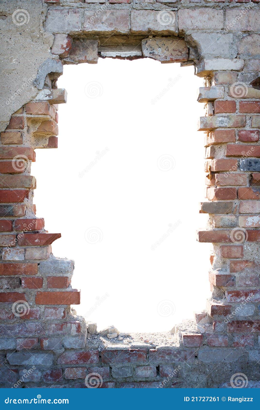 Hole In The Brick Wall With Copy Space Stock Image Image 