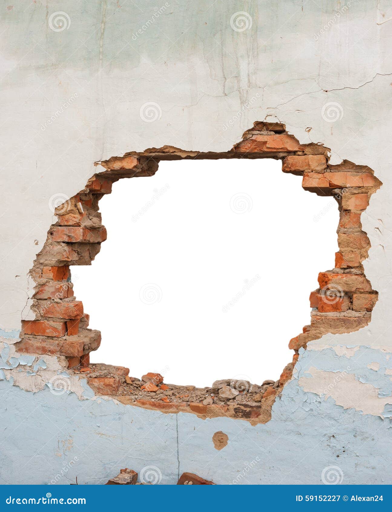 Hole brick wall stock image. Image of exterior, damage - 59152227