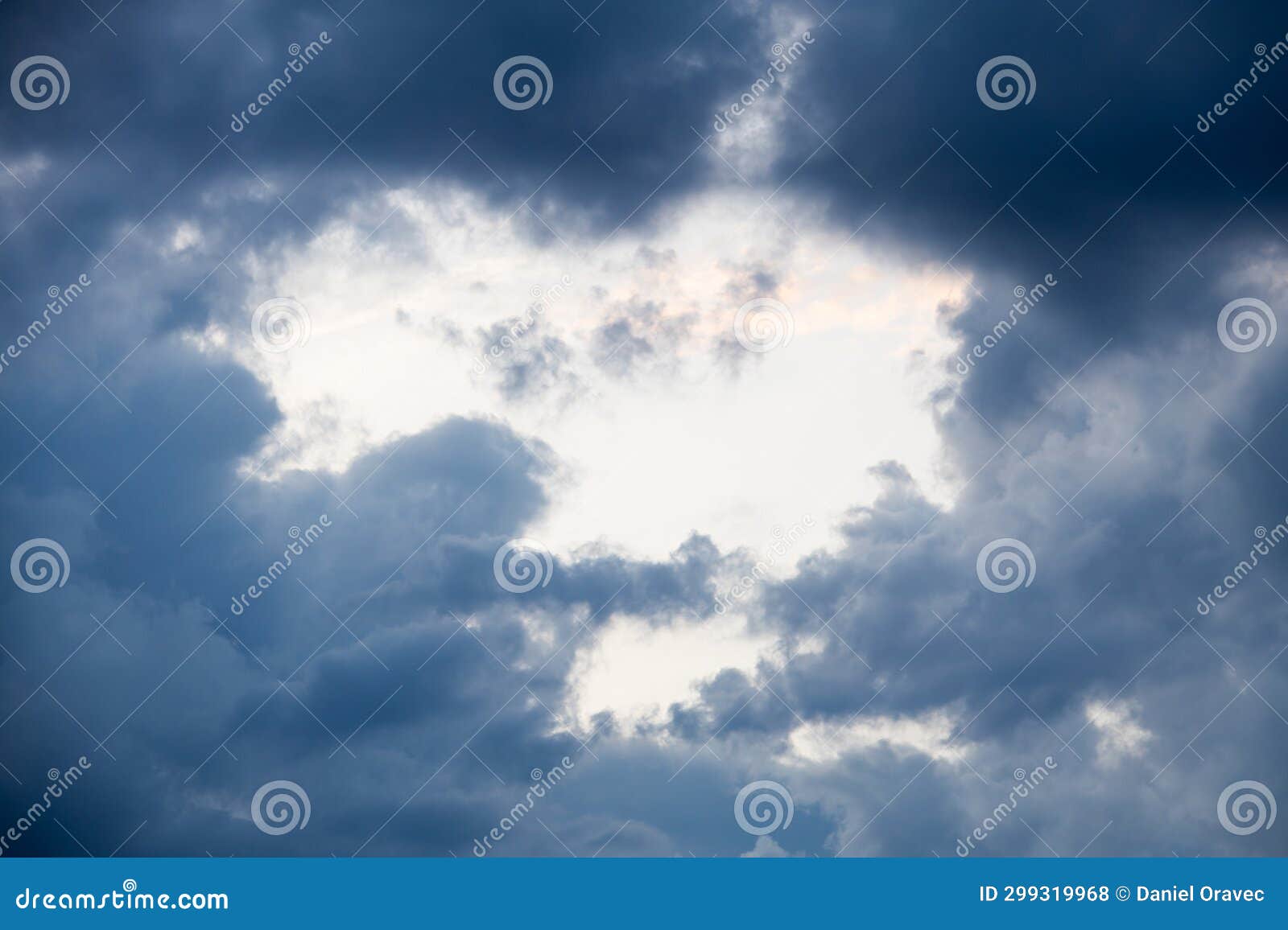 hole in clouds, stormy weather background