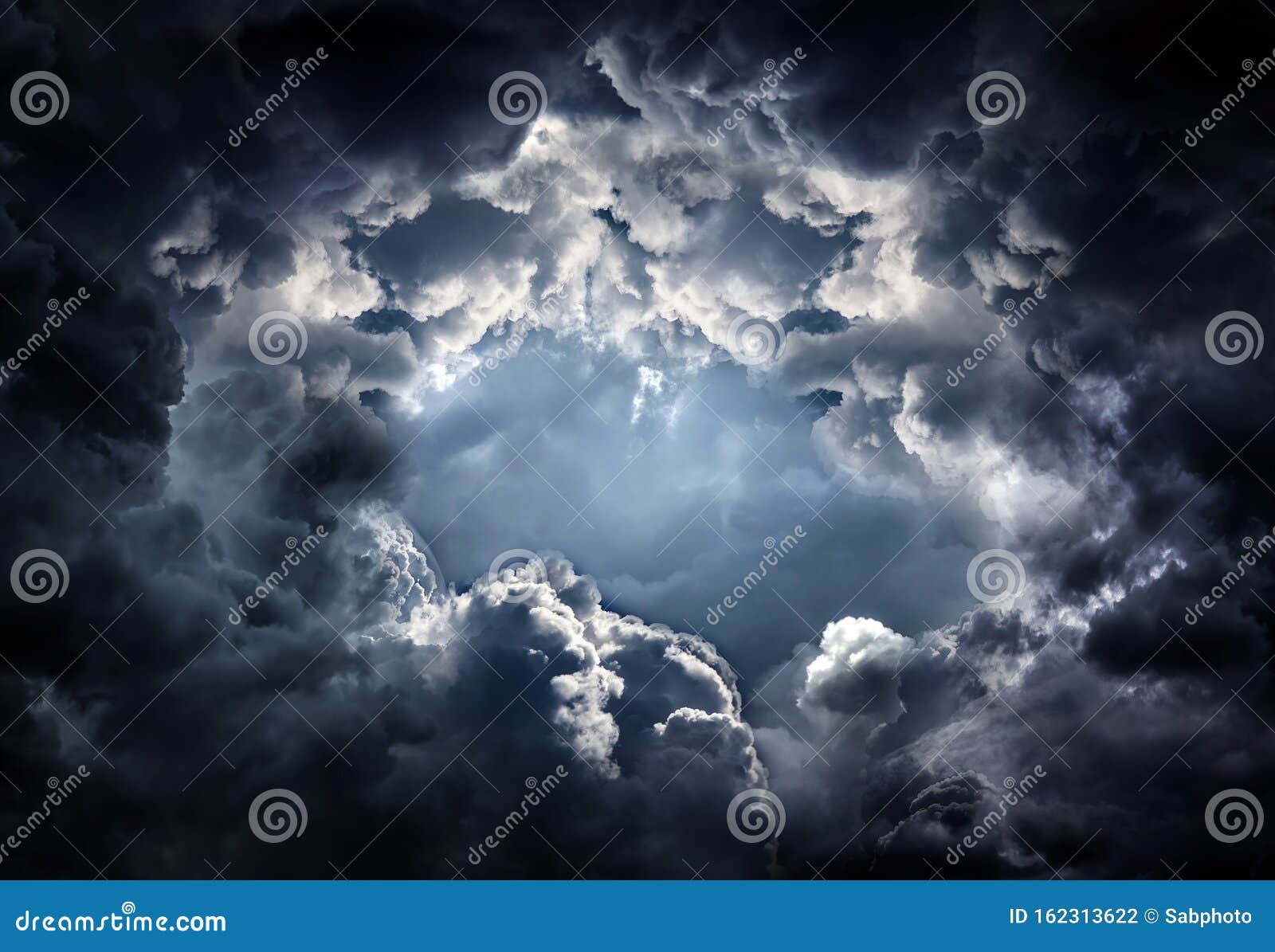 Hole In The Dramatic Clouds Stock Photo Image Of Gate Gateway