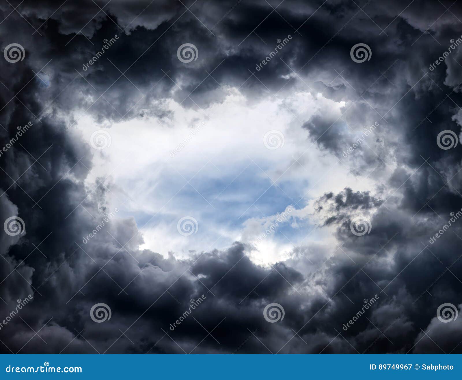 Hole in the Dramatic Clouds Stock Image Image of large, break 89749967