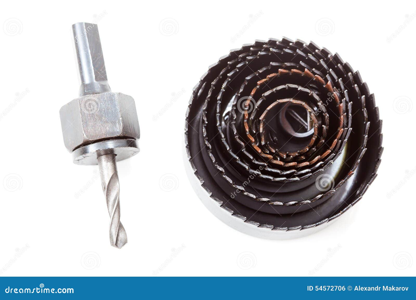 Hole making tools stock photo. Image of drill, isolated 54572706