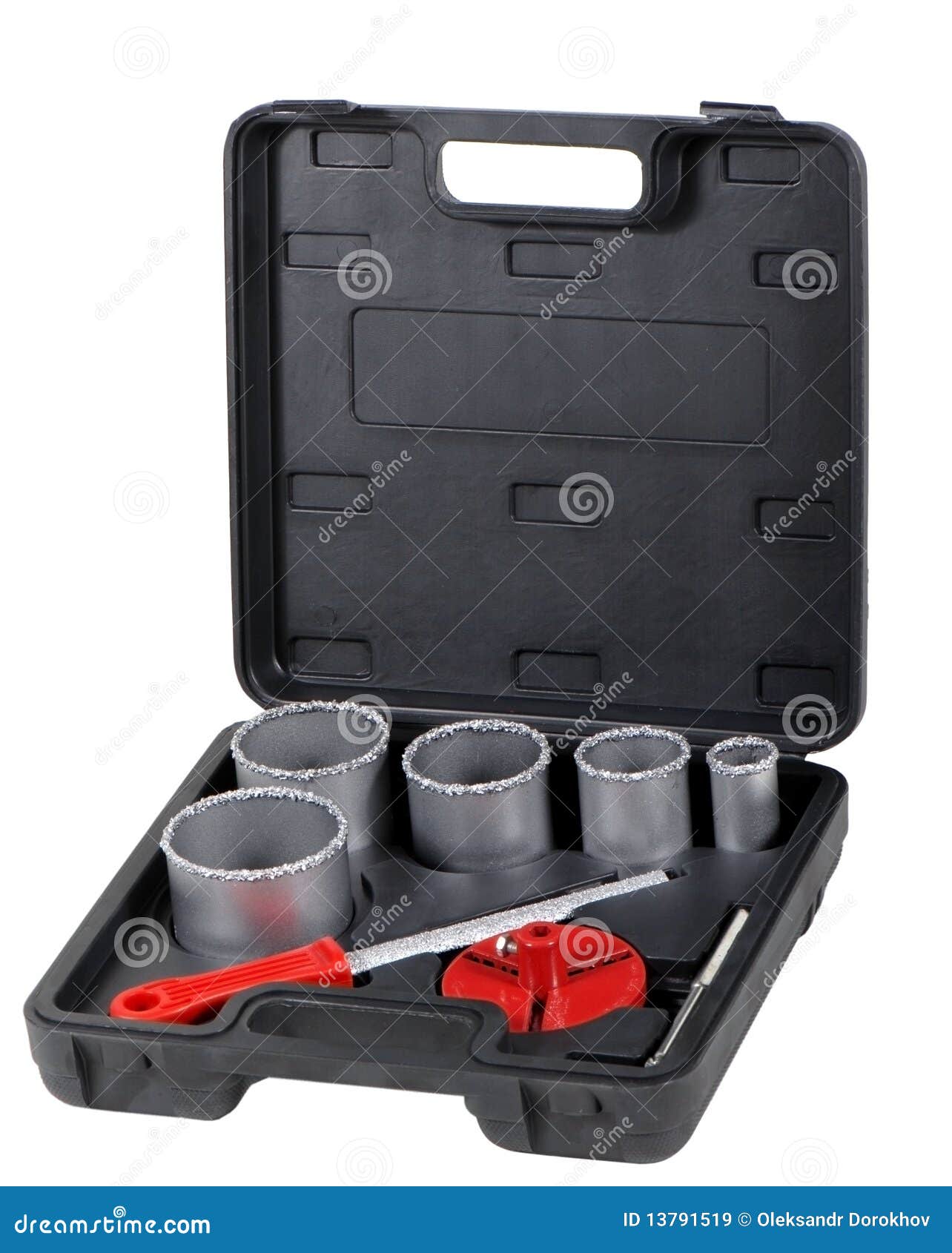 Hole Saw Case Professional stock image. Image of hobby 13791519