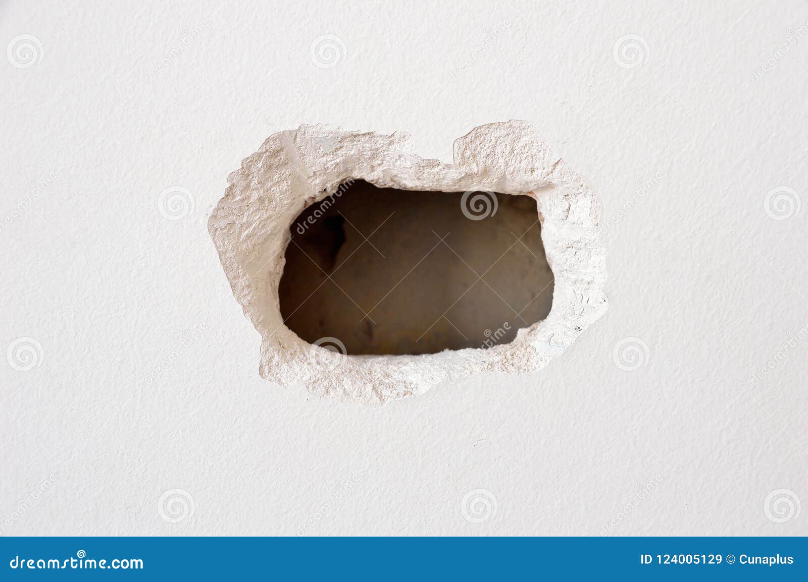 Hole on the wall stock image. Image of construction 124005129