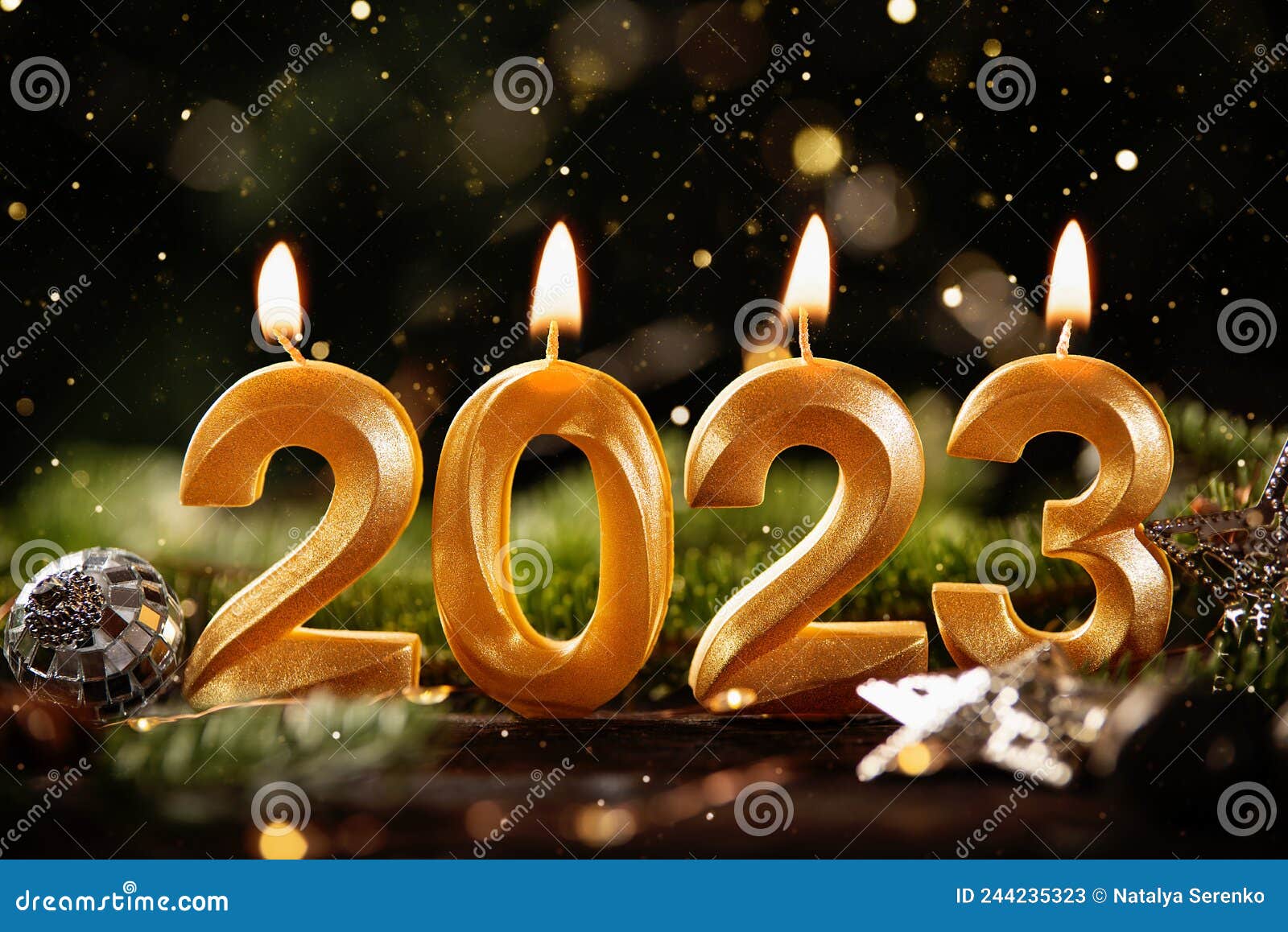 Holiday Background Happy New Year 2023. Stock Image - Image of festive,  closeup: 244235323