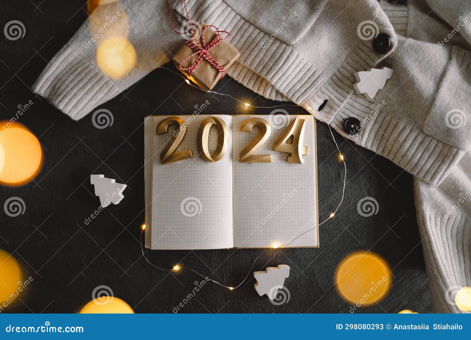 Happy New Years 2024. Many Christmas tree branches. Stock Photo by  StiahailoAnastasiia