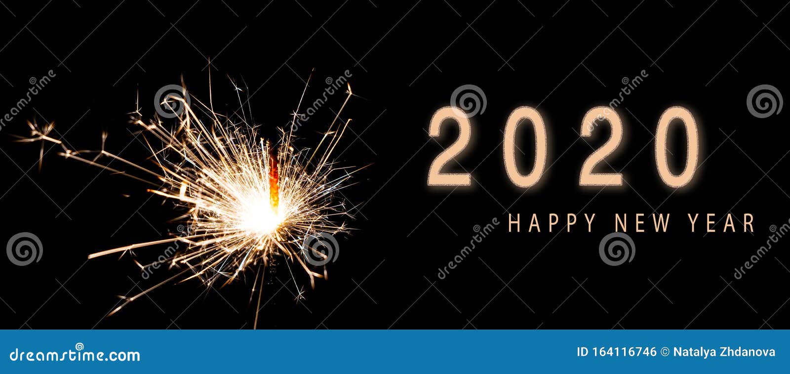 Holiday Banner Happy New Year 2020. Stock Photo - Image of 2020 ...
