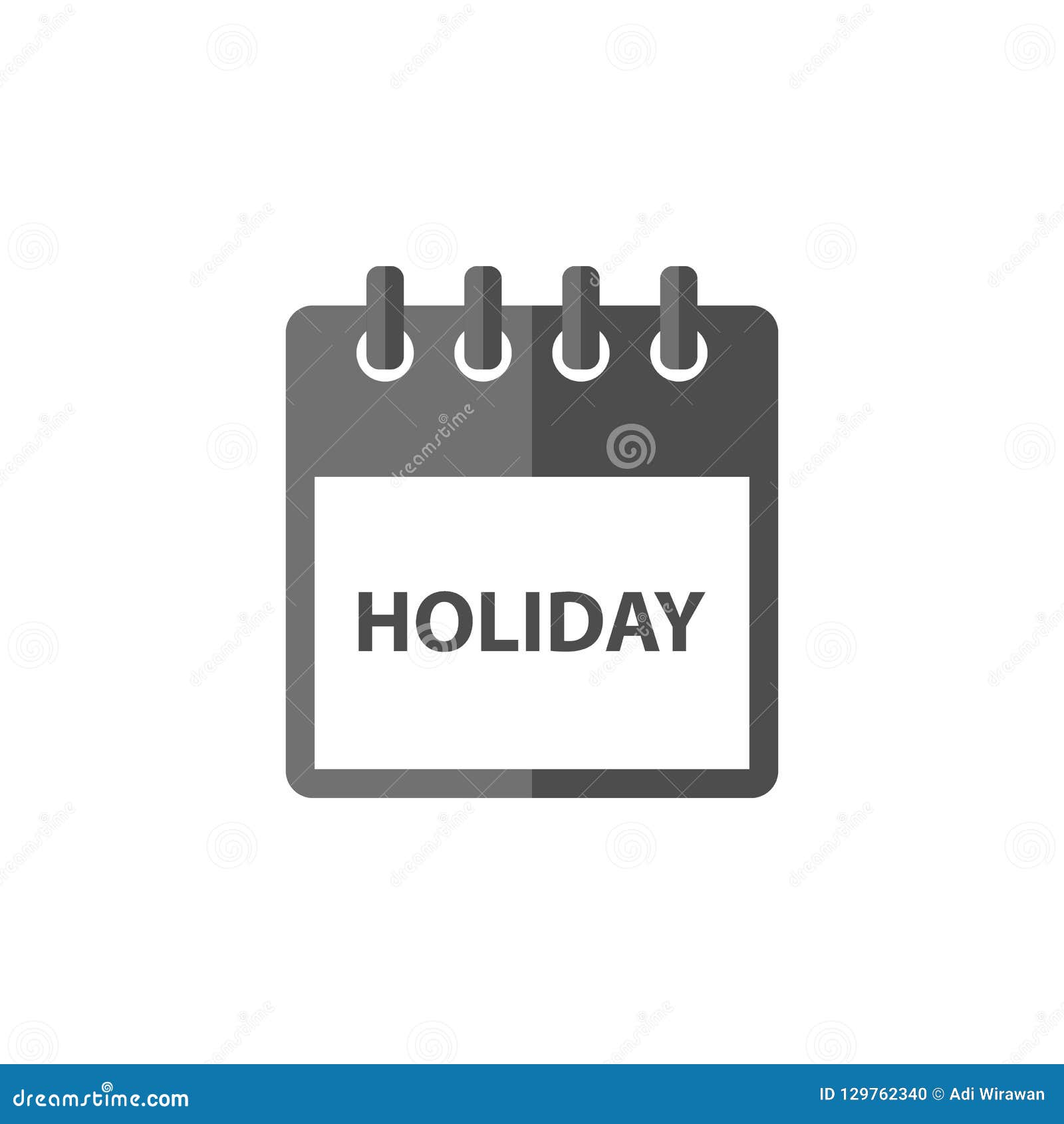 Holiday Calendar Vector Icon in Flat Design Stock Vector Illustration