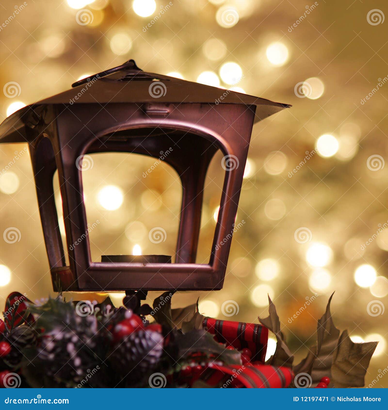 Holiday candle setting stock image. Image of focus, christmas 12197471