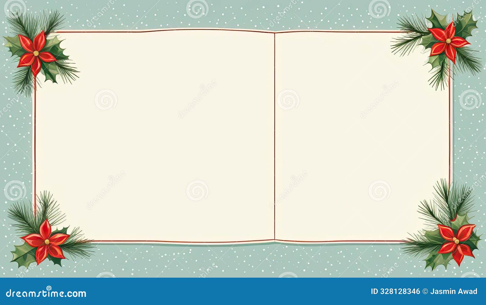 holiday card background or menue card with copy space