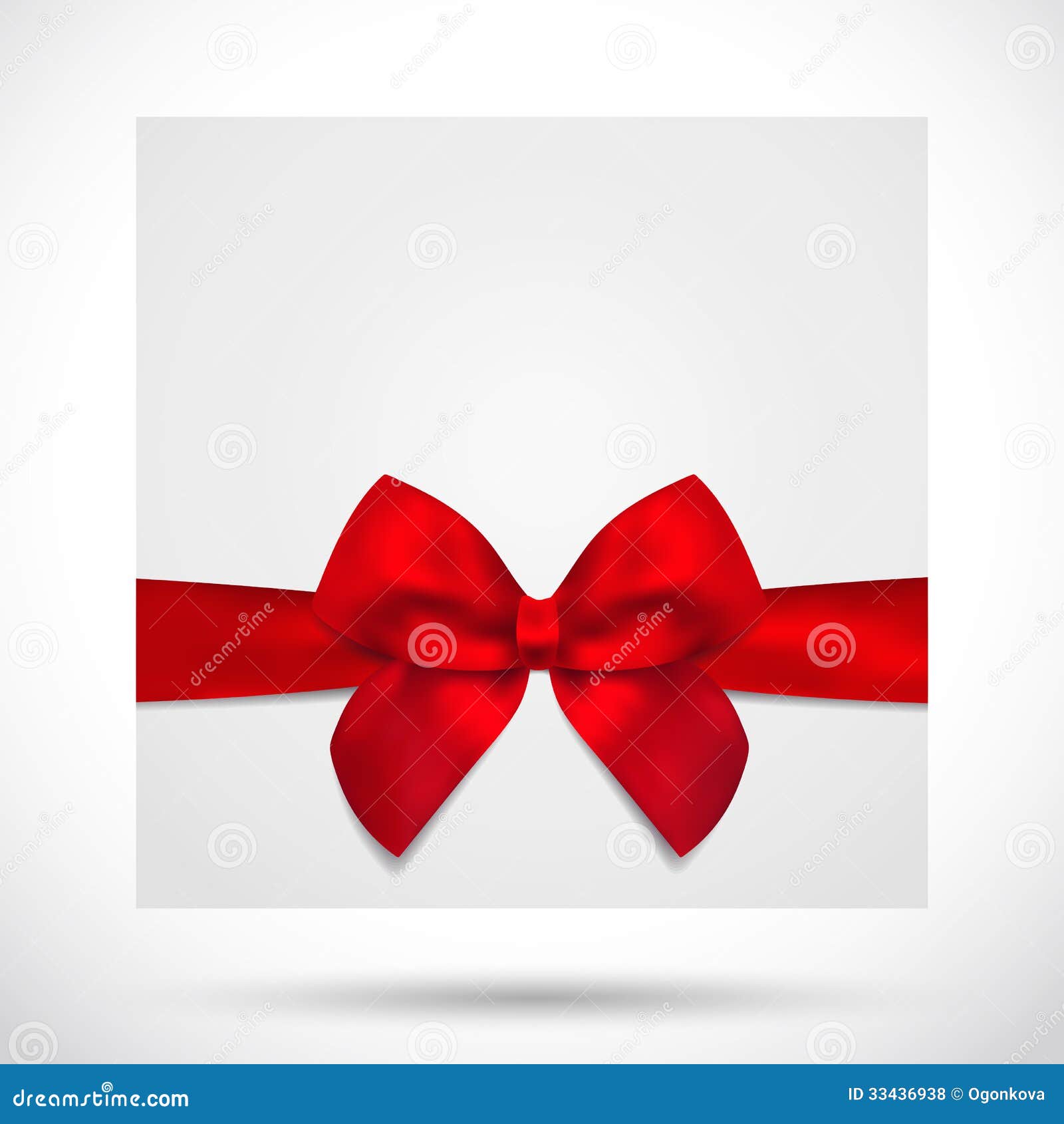 holiday card, christmas / gift birthday card, bow