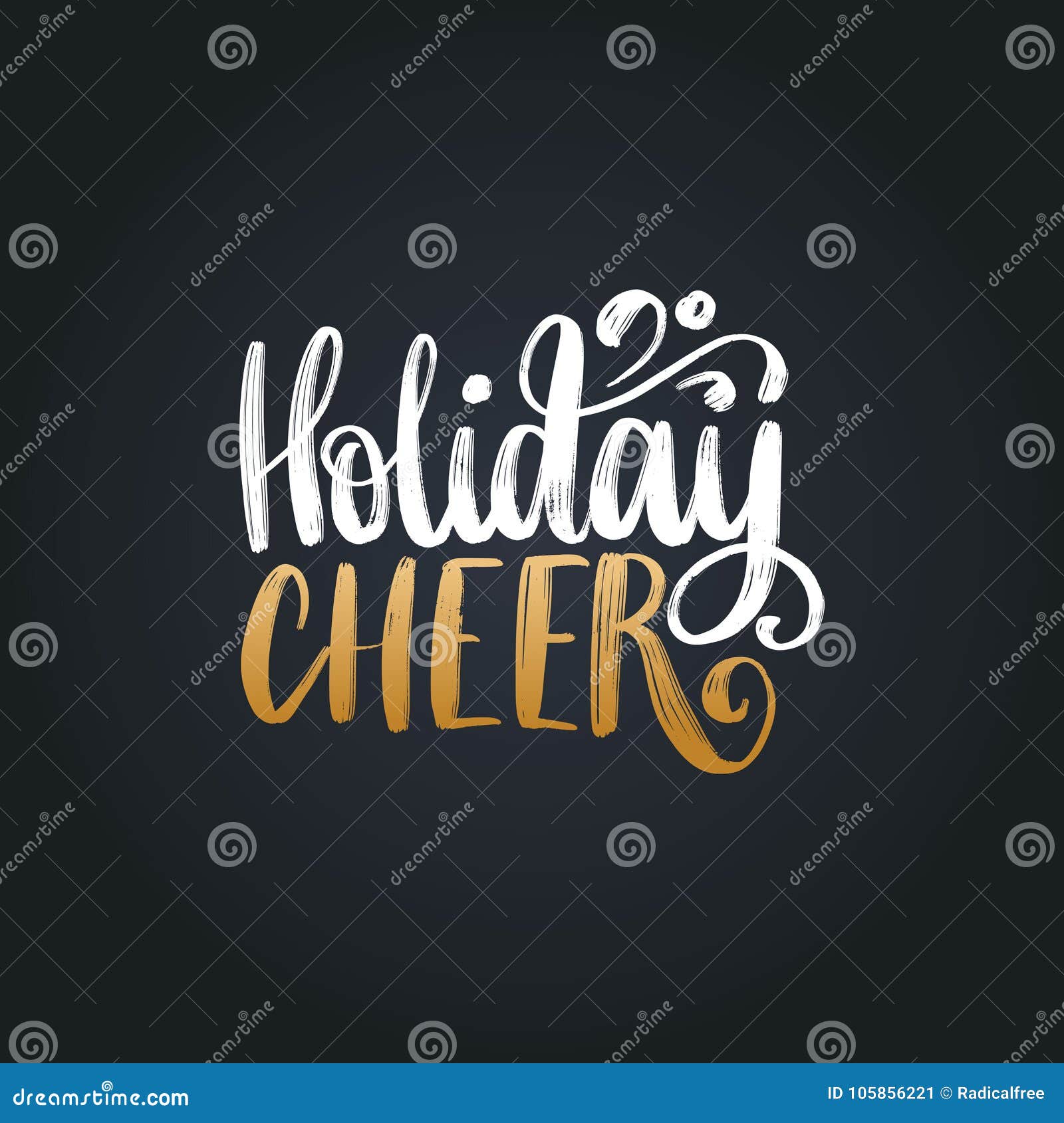 holiday cheer lettering.  christmas . happy holidays greeting card, poster template