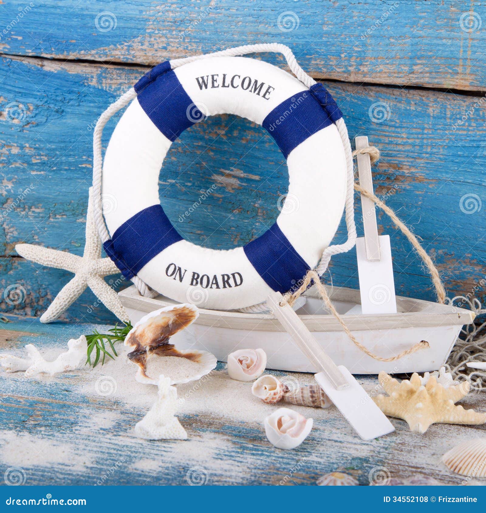 Holiday Concept - Maritime Decoration - Toy Boat With A 