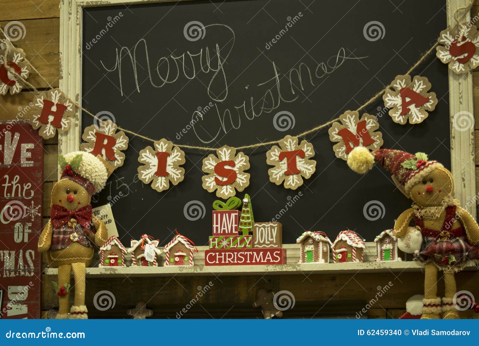 Holiday Decorations for the Home, Merry Christmas Stock Photo - Image ...