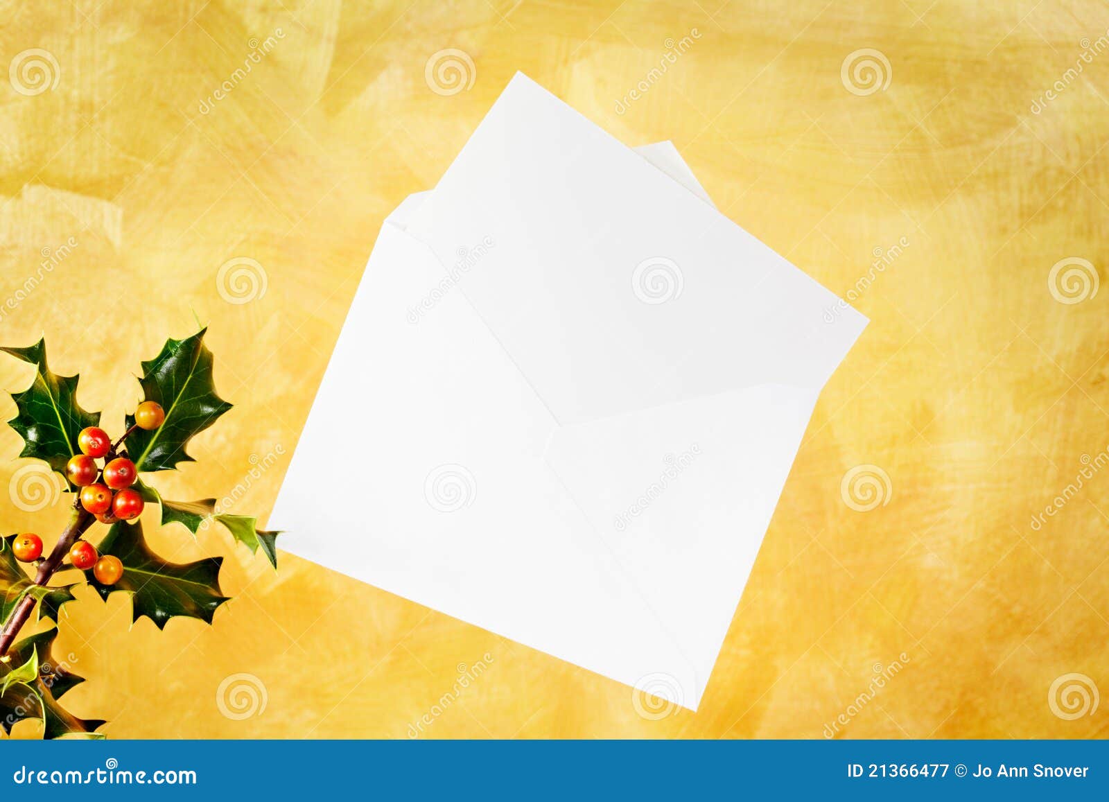 Holiday Envelope on Large Background Stock Image - Image of blank