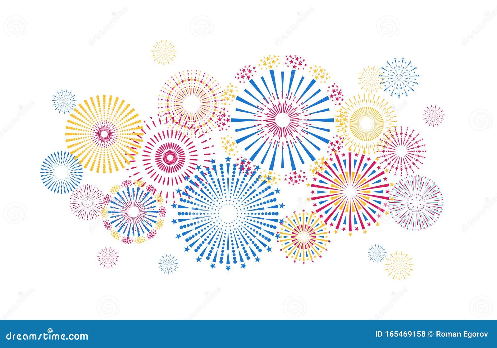 holiday firework background. colorful new year and birthday celebration party pyrotechnics s.  salute