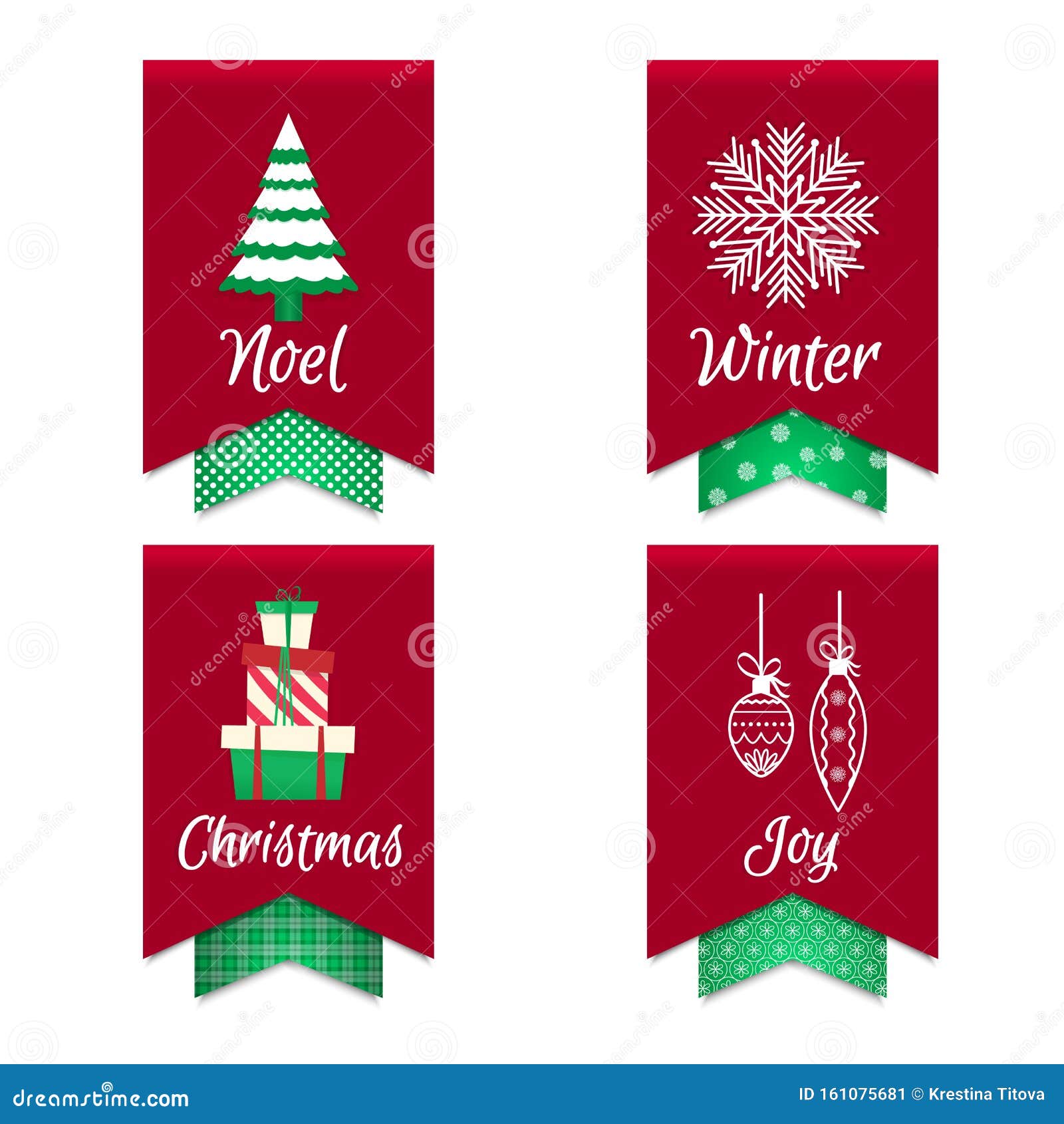 Holiday Flag with the Inscription. Stock Vector Illustration of