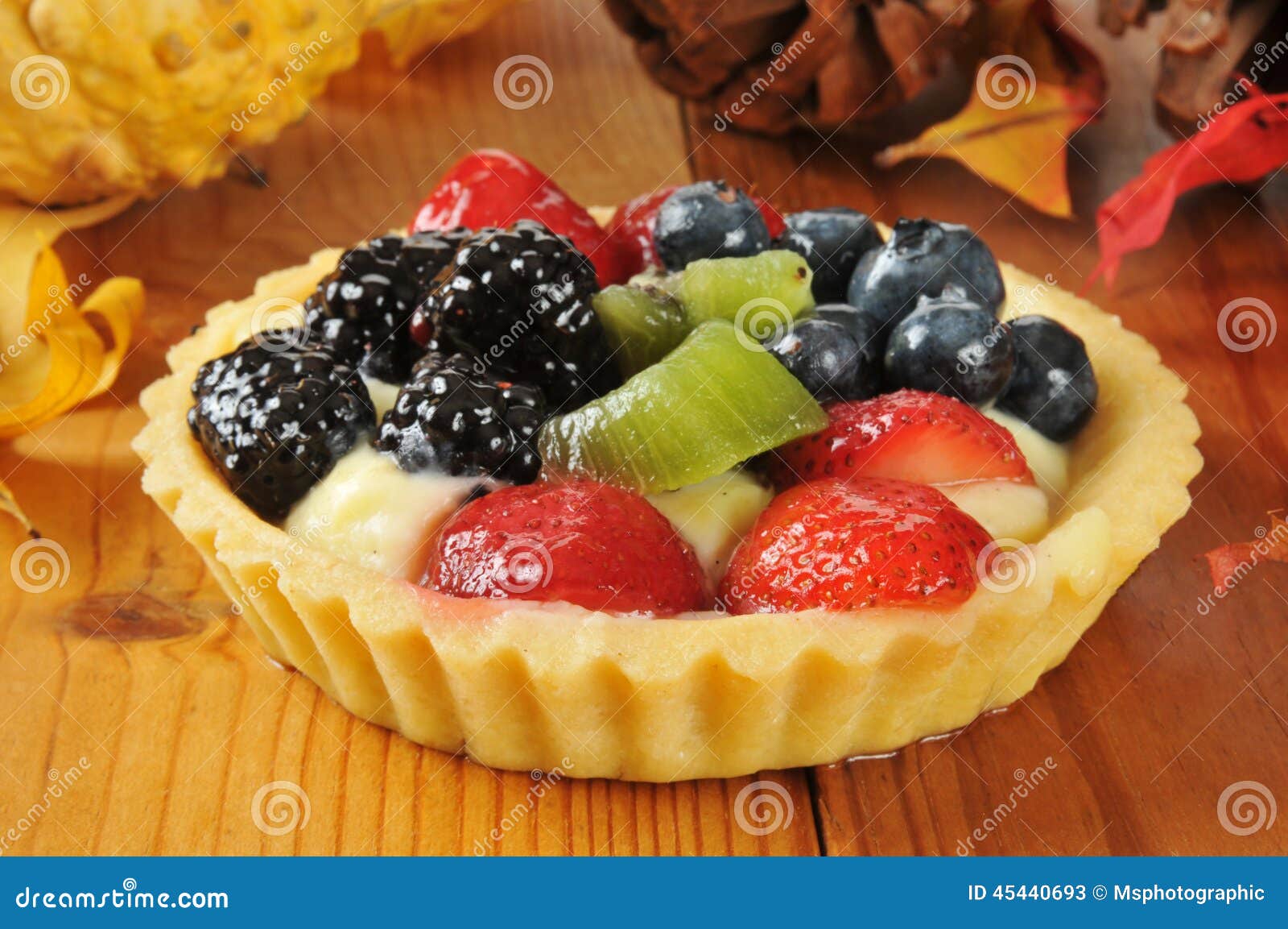Holiday fruit tart stock image. Image of crust, pine 45440693