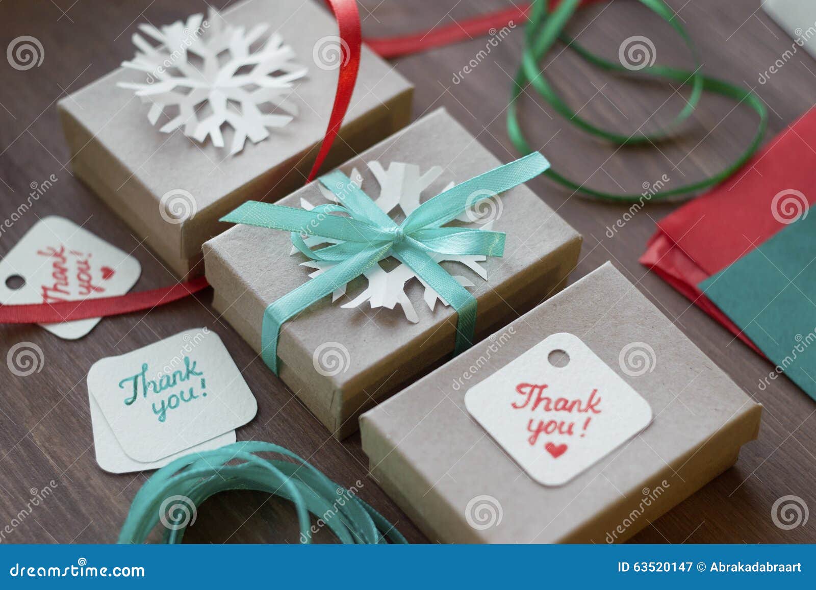 Holiday Gift Wrapping, Packaging Process, Packaging Materials Stock