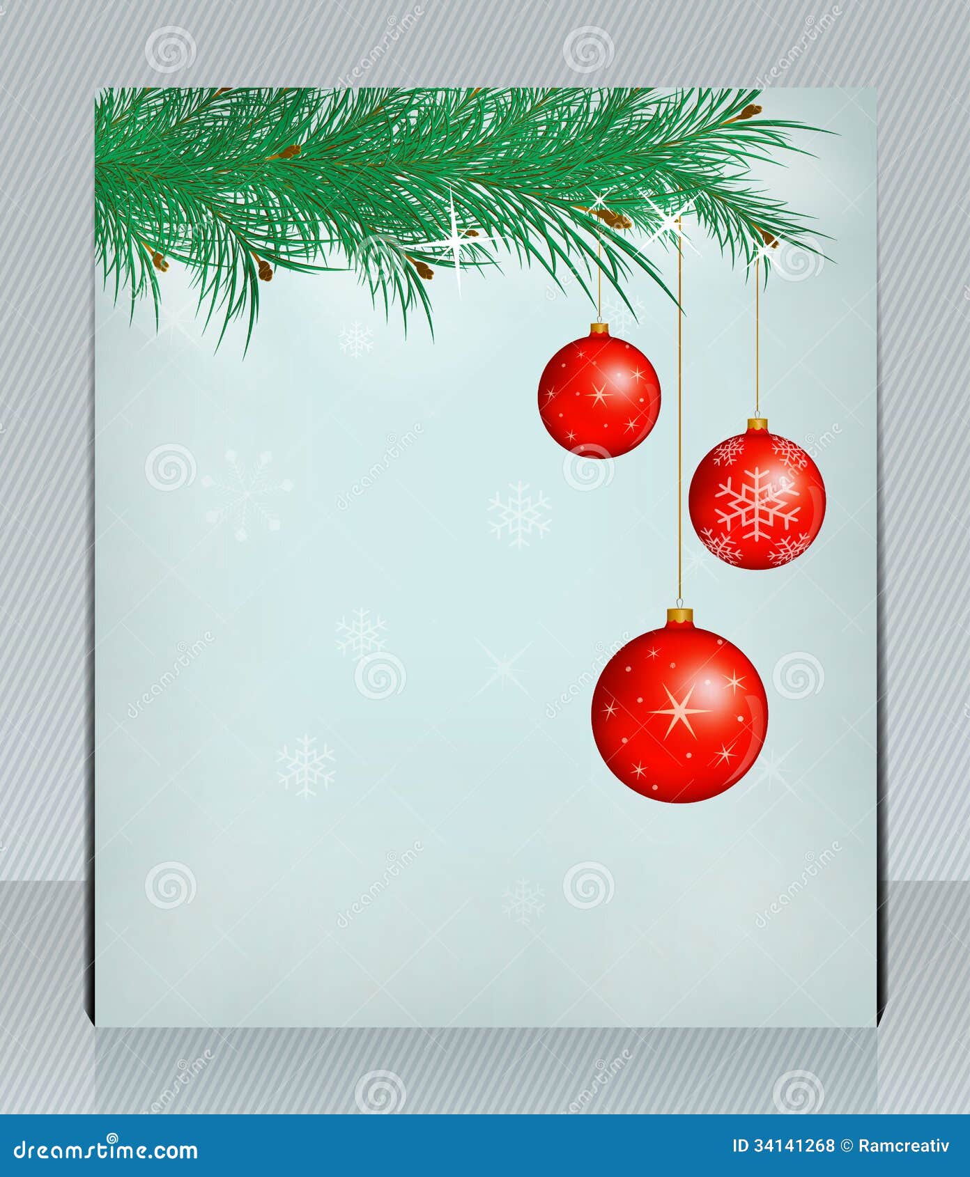 Holiday Greeting Card with Christmas Balls. Can Be Stock Vector With Free Holiday Flyer Templates