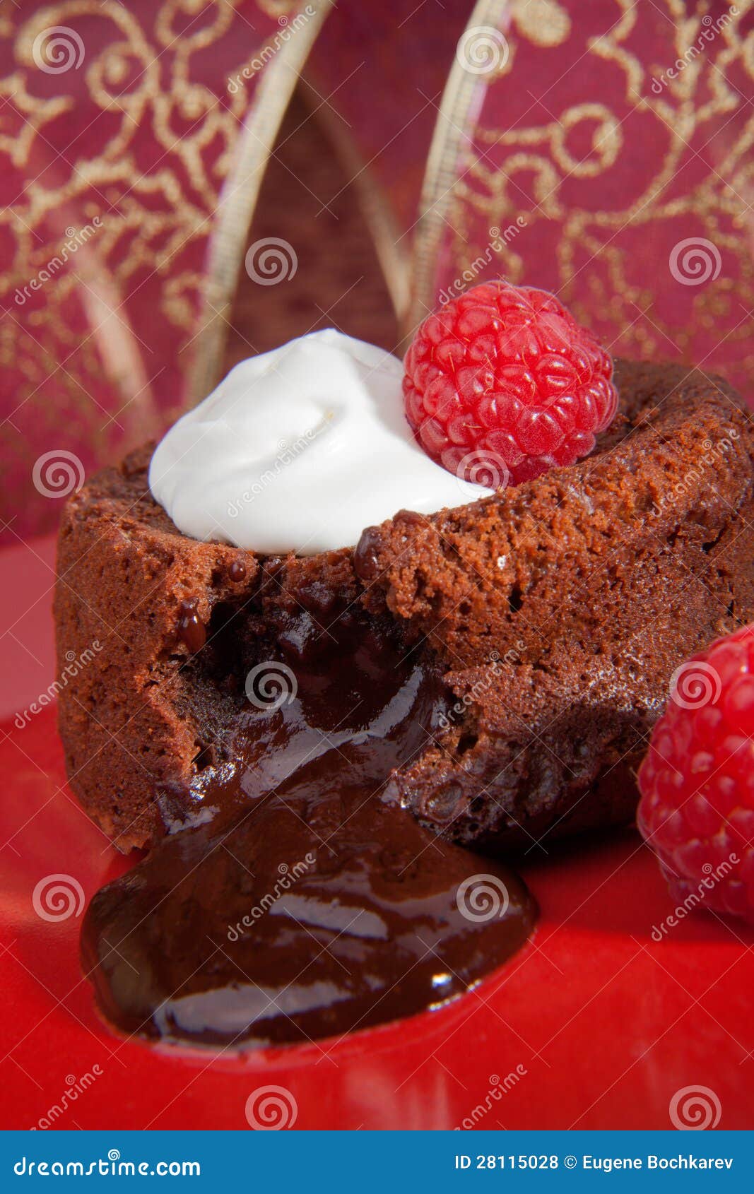 Holiday Lava Cake stock photo. Image of brown, treat 28115028