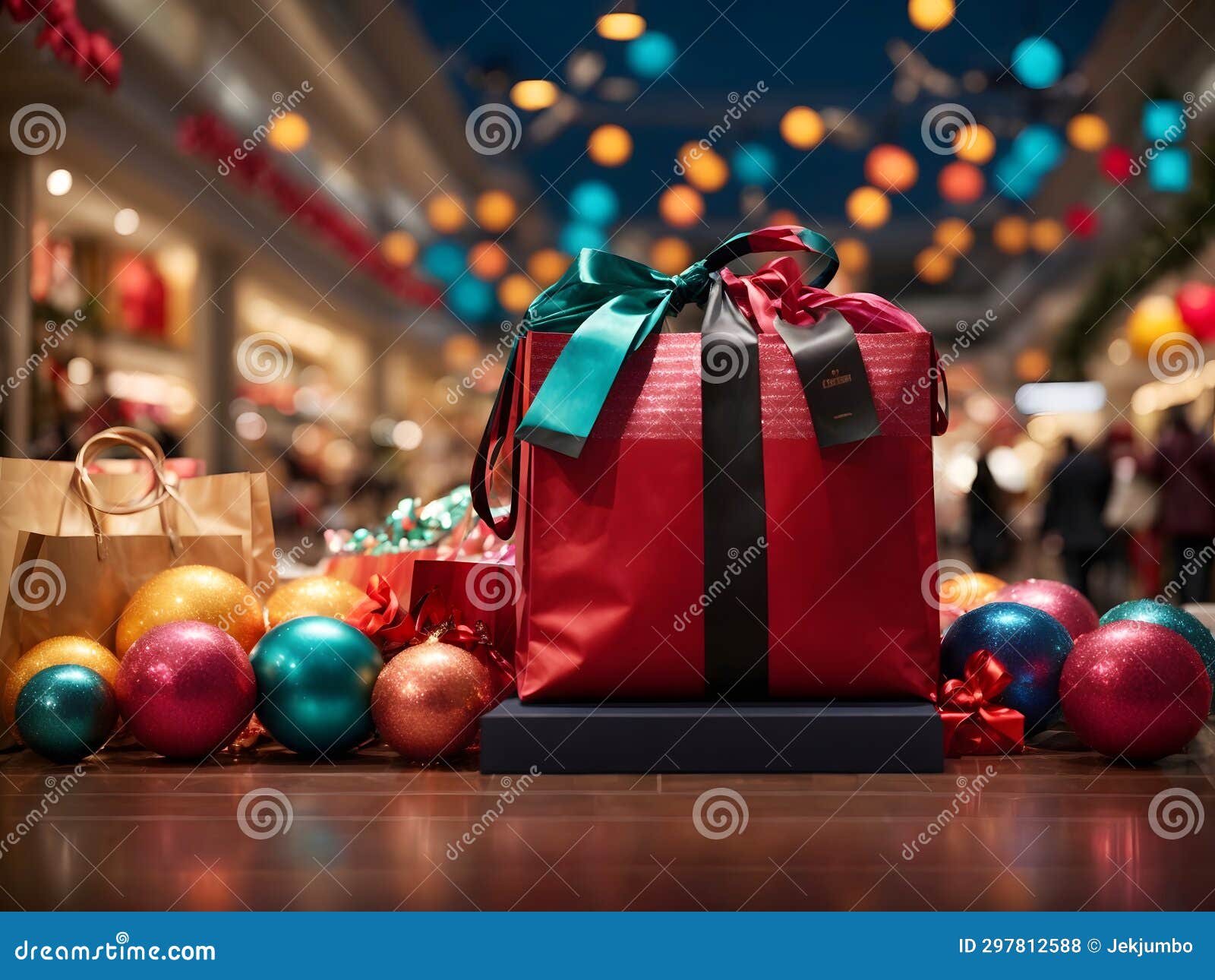 Holiday Magic: Christmas Present Backgrounds Set the Stage for Cheer Stock Illustration 