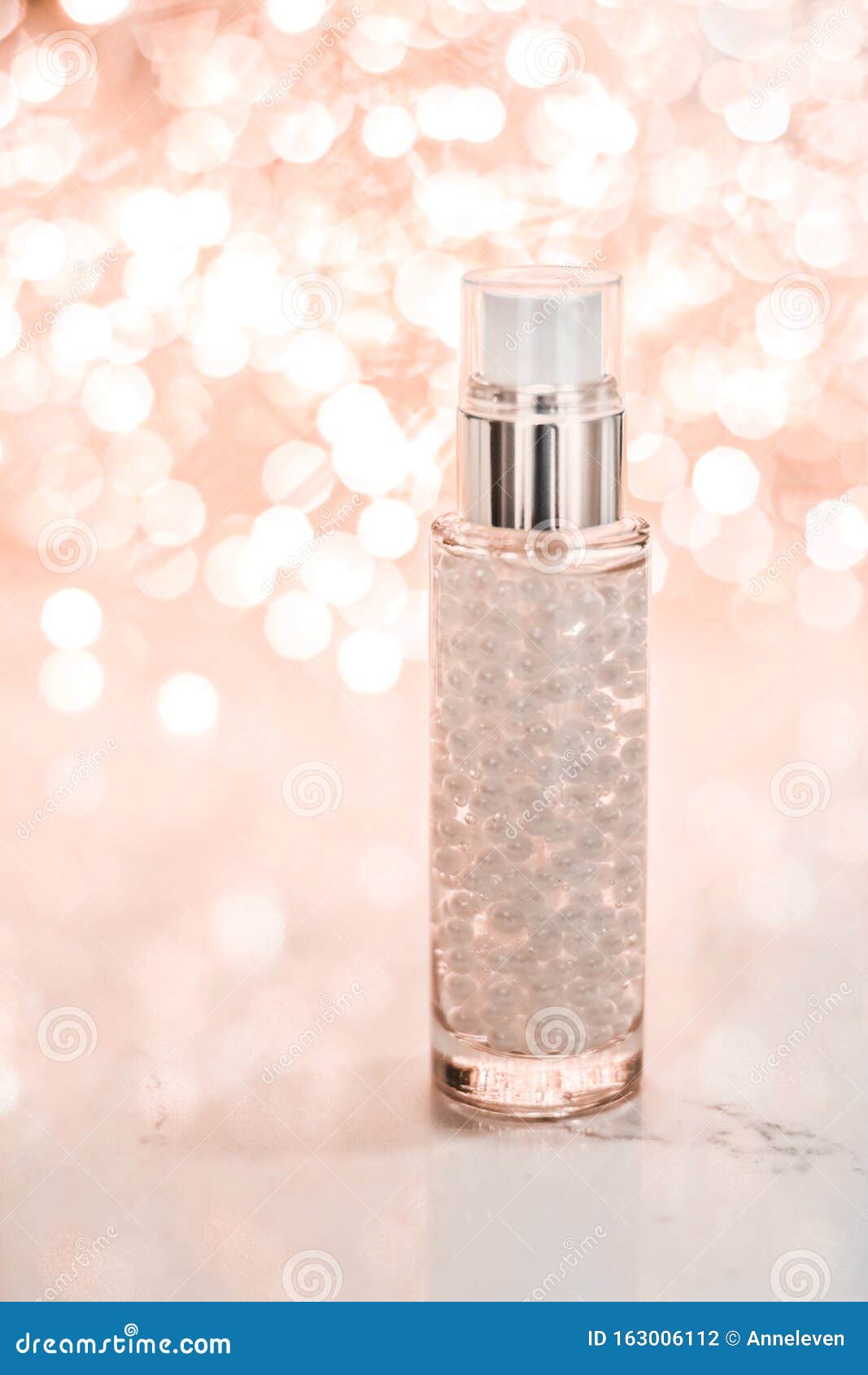 Holiday Make-up Base Gel, Serum Emulsion, Lotion Bottle and Rose Gold ...