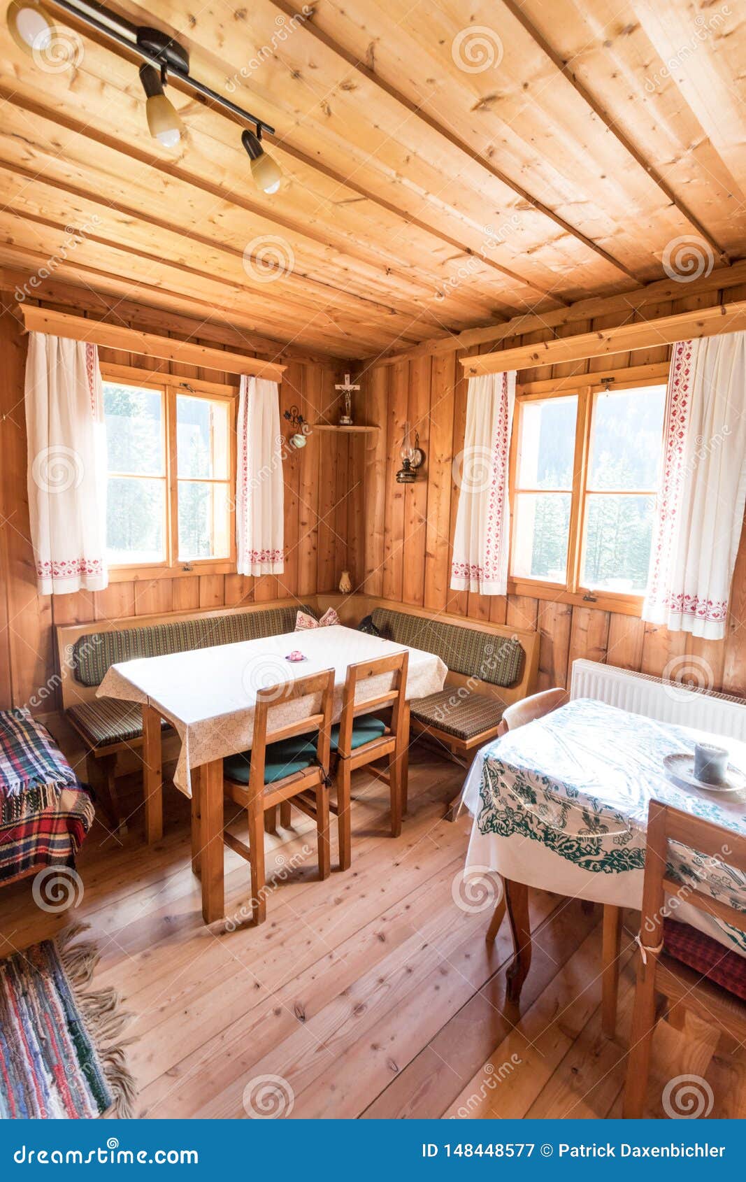police Revision Store Holiday in the Mountains: Rustic Old Wooden Interior of a Cabin or Hut  Stock Image - Image of restaurant, typical: 148448577