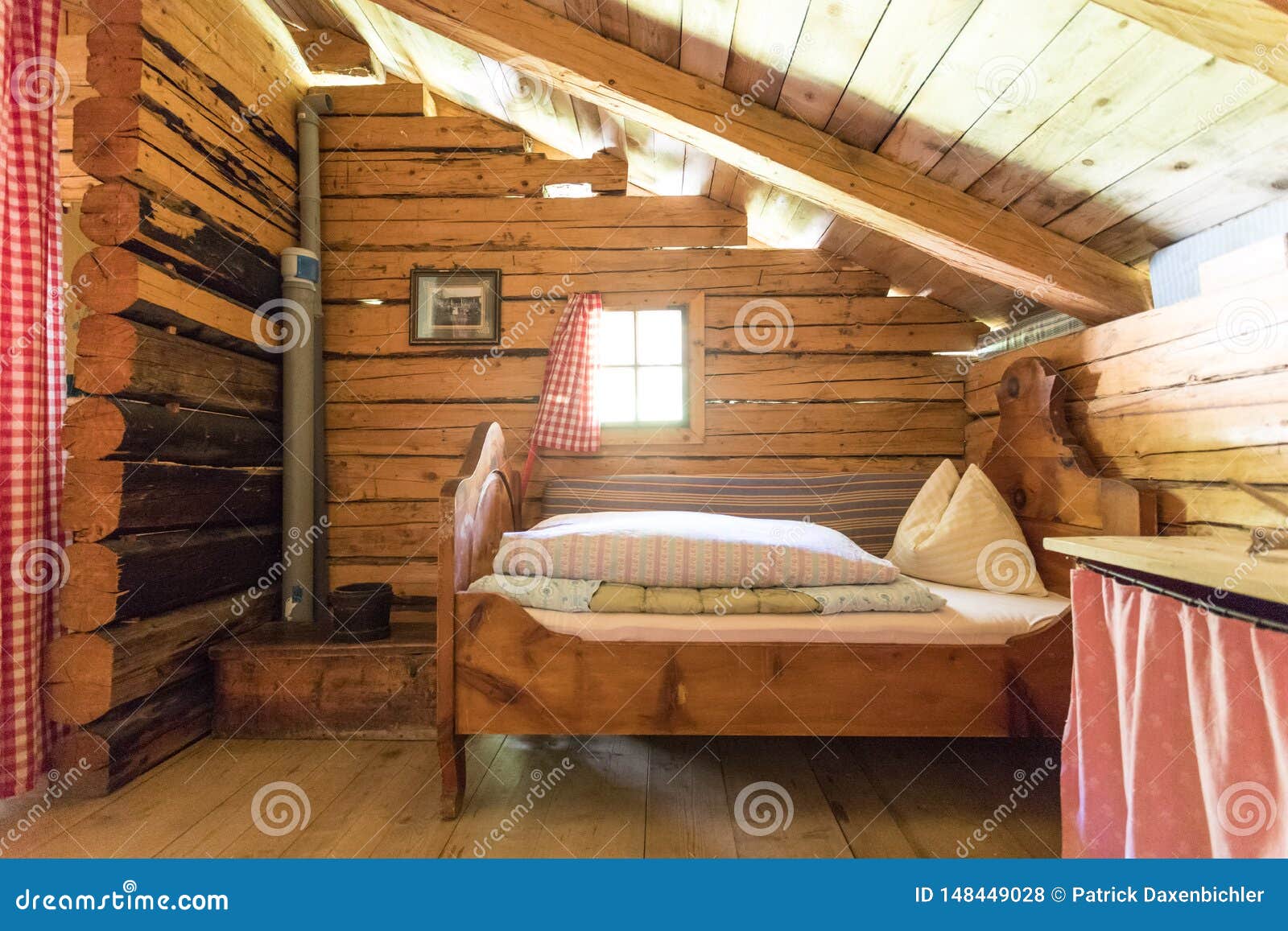 Holiday In The Mountains Rustic Old Wooden Interior Of A