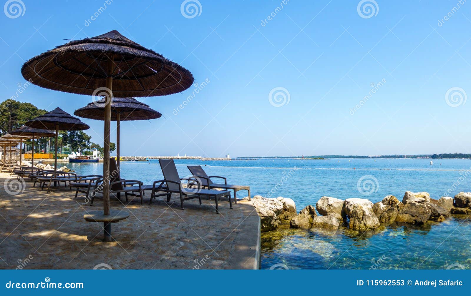 Holiday Resort on Adriatic Beach, Mediterranean Stock Image - Image of ...