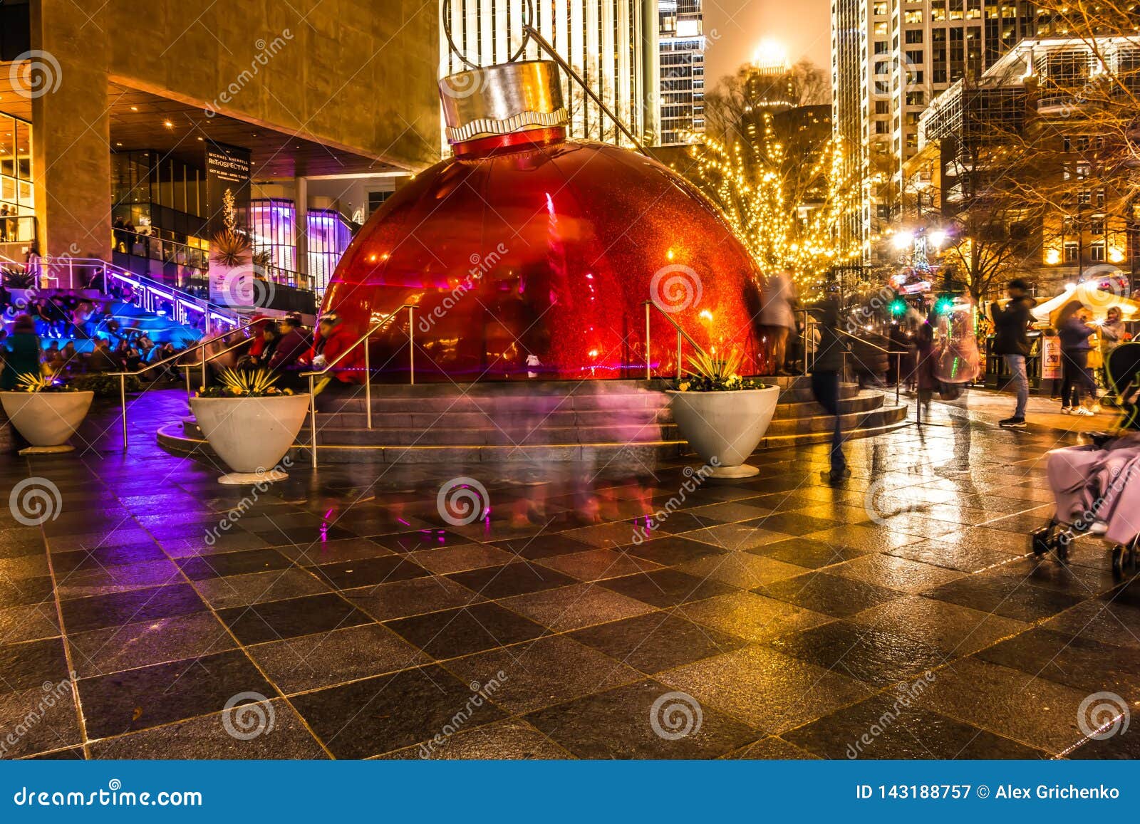 Holiday Scenes in Uptown Charlotte North Carolina Editorial Photography