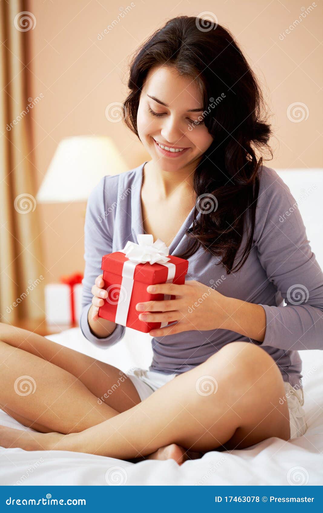 Holiday surprise stock photo. Image of human, girl, comfort - 17463078